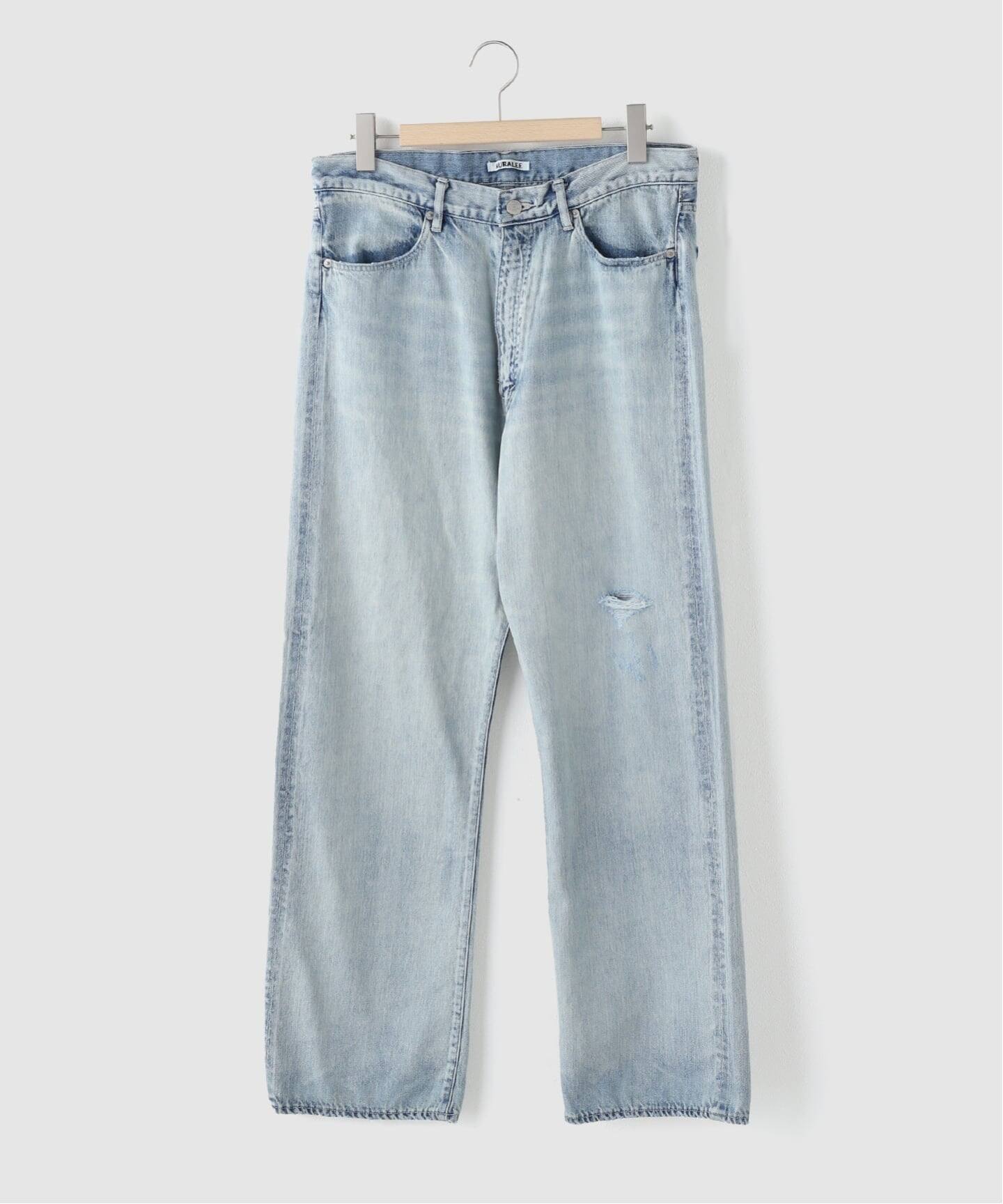 AURALEE (オーラリー) FADED SELVEDGE LIGHT DENIM PANT（デニムパンツ 