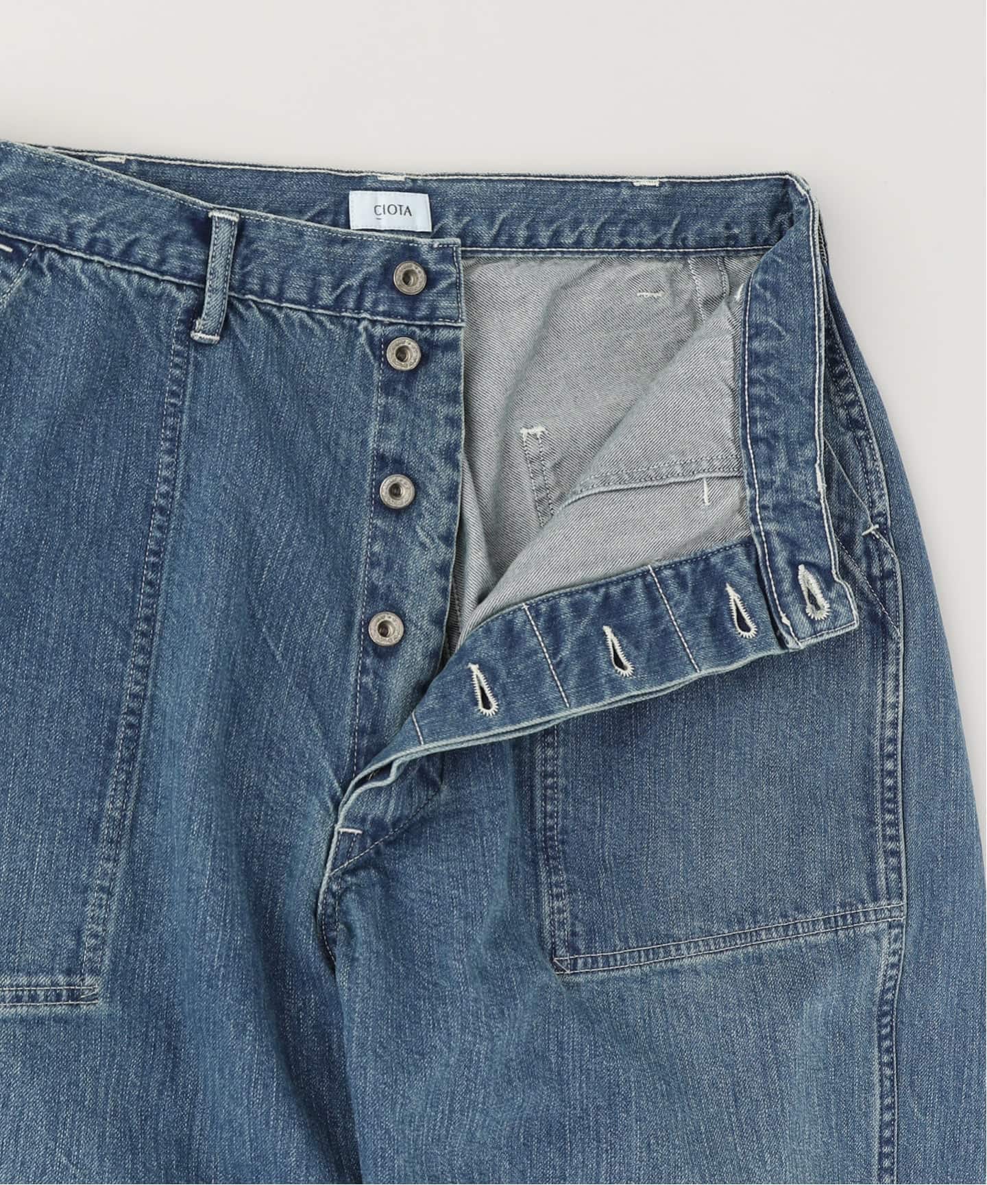 CIOTA (シオタ) DENIM BAKER PANTS Medium Blue（デニムパンツ