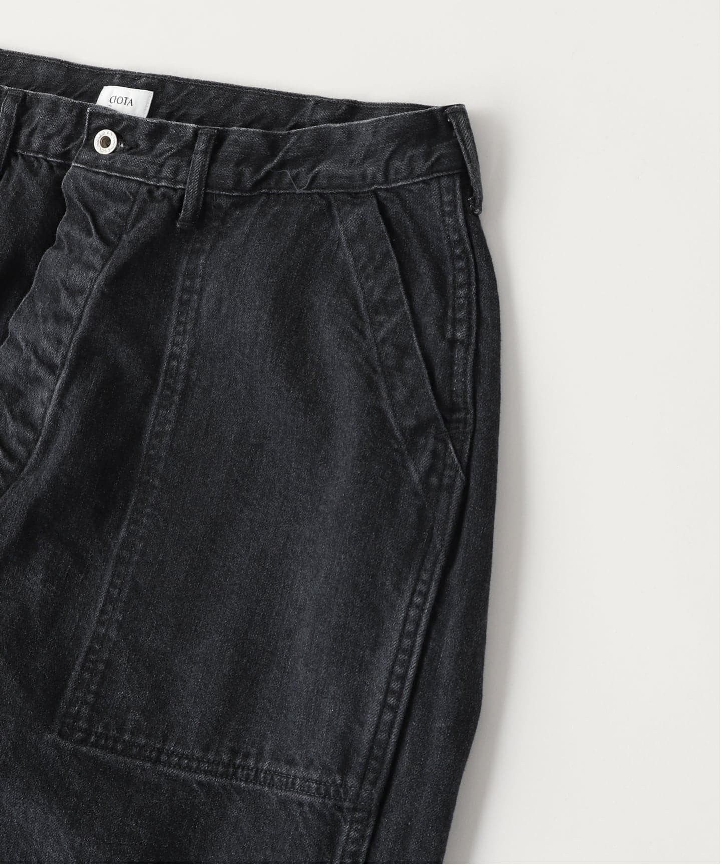 CIOTA (シオタ) DENIM BAKER PANTS Medium Black（デニムパンツ