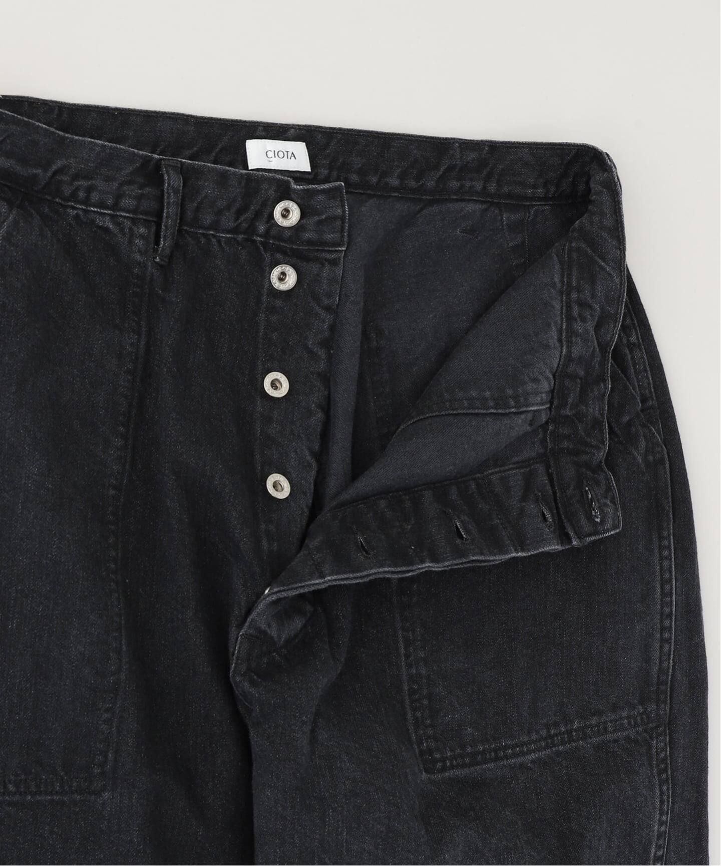 CIOTA (シオタ) DENIM BAKER PANTS Medium Black（デニムパンツ 