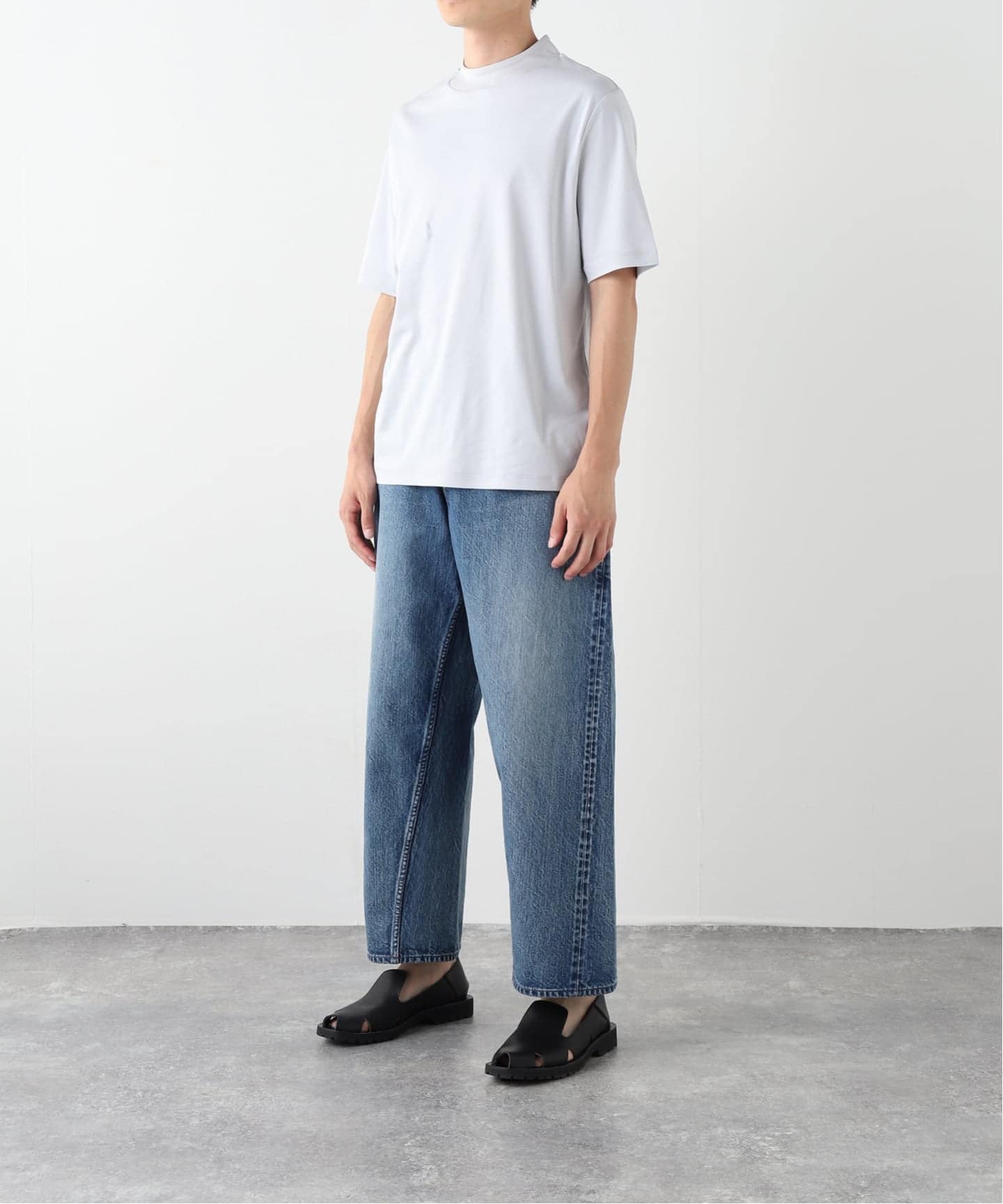 CIOTA (シオタ) Wide 5Pocket Pants Medium Blue（デニムパンツ