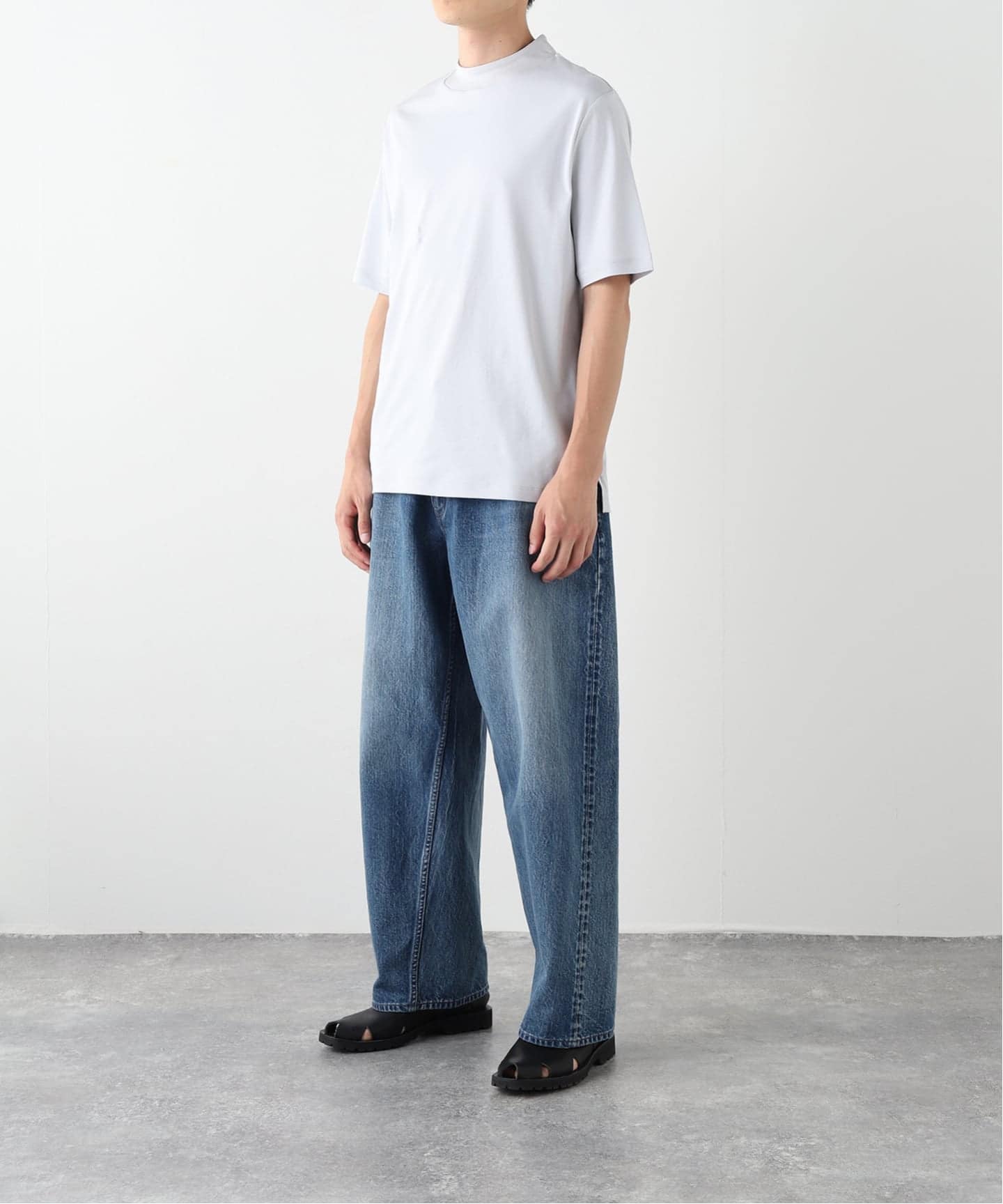CIOTA (シオタ) Wide 5Pocket Pants Medium Blue（デニムパンツ