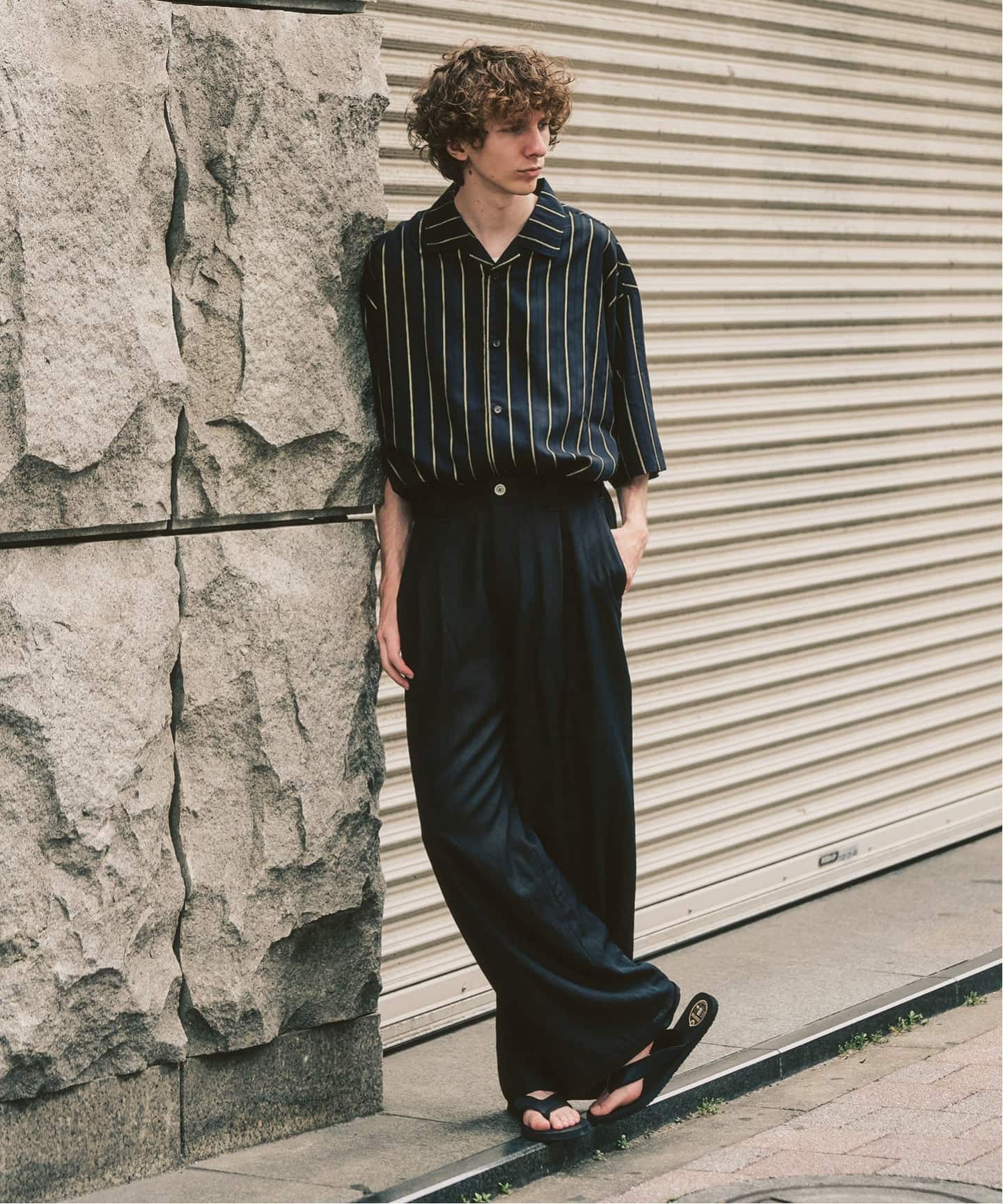 シャンブレー ワイドスラックス（スラックス）｜417 EDIFICE（フォー
