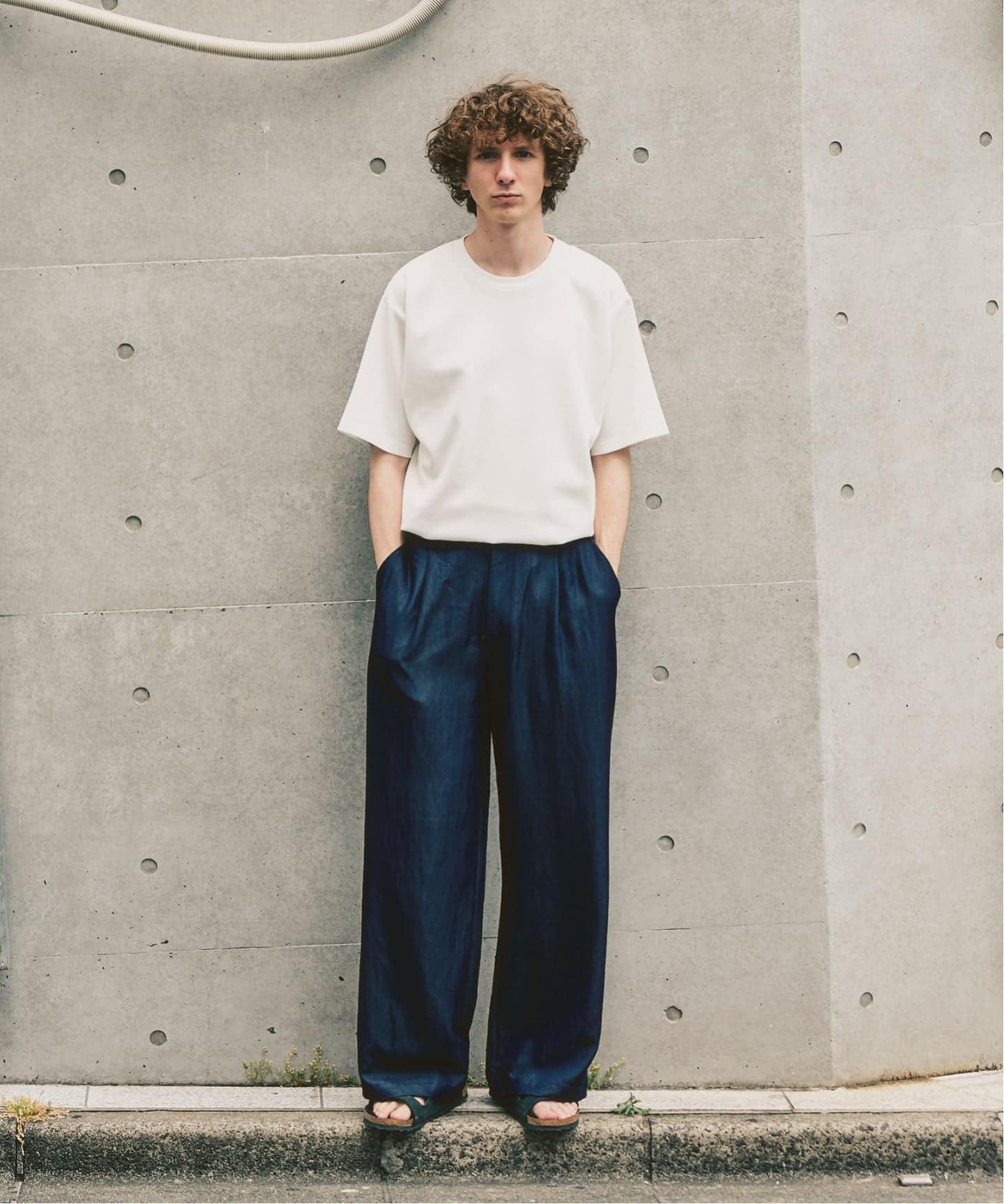 シャンブレー ワイドスラックス（スラックス）｜417 EDIFICE（フォー