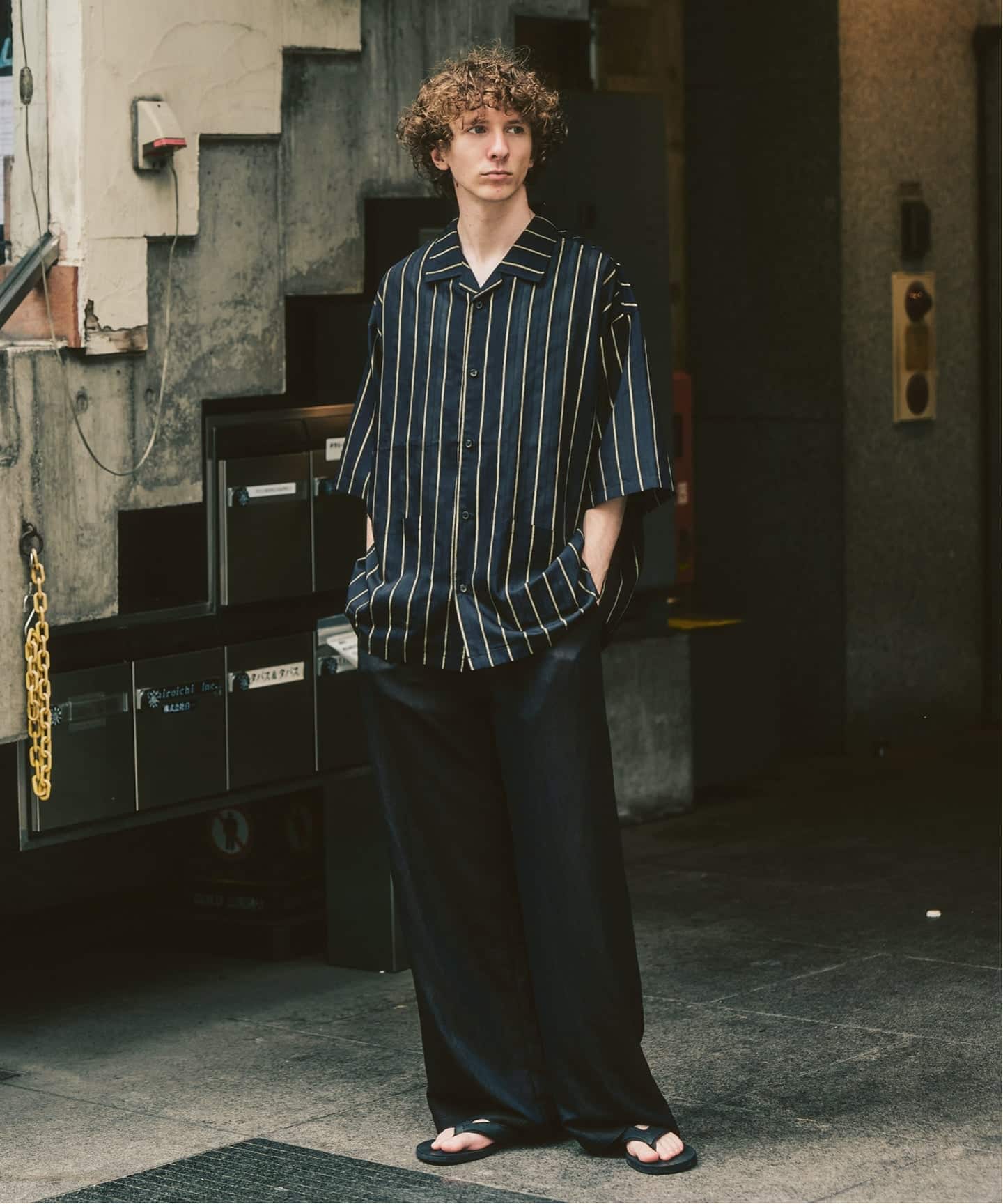 シャンブレー ワイドスラックス（スラックス）｜417 EDIFICE（フォー