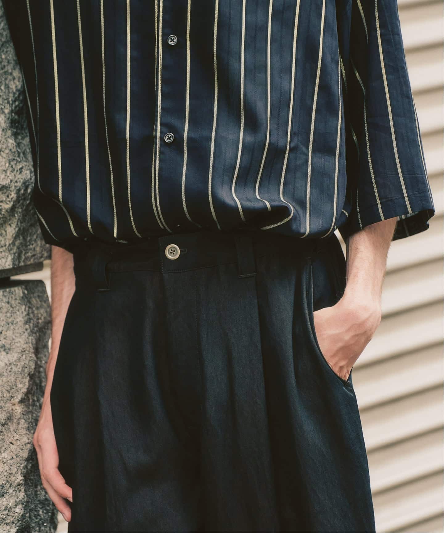 シャンブレー ワイドスラックス（スラックス）｜417 EDIFICE（フォー