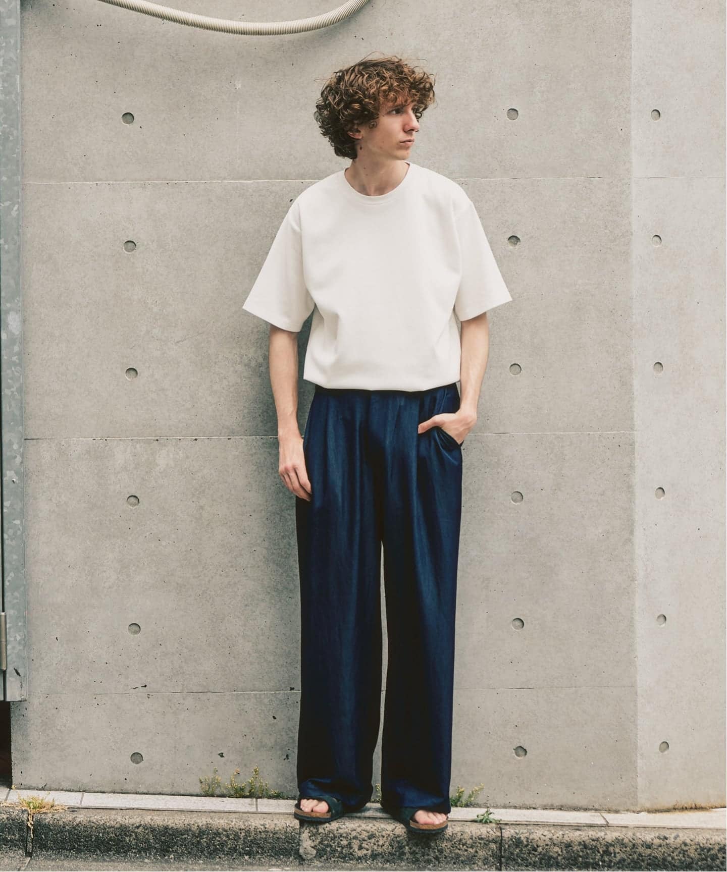 シャンブレー ワイドスラックス（スラックス）｜417 EDIFICE（フォー