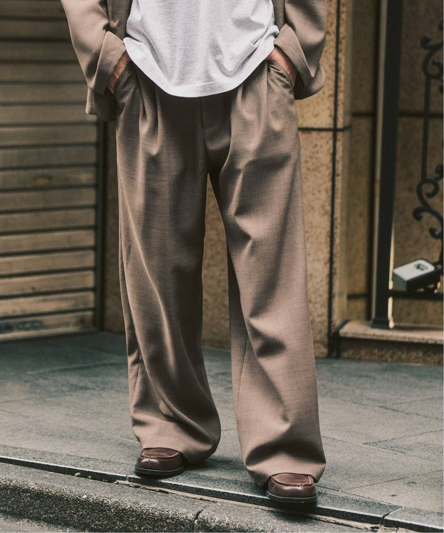 EVALET / エバレット】メッシュ ワイドパンツ 