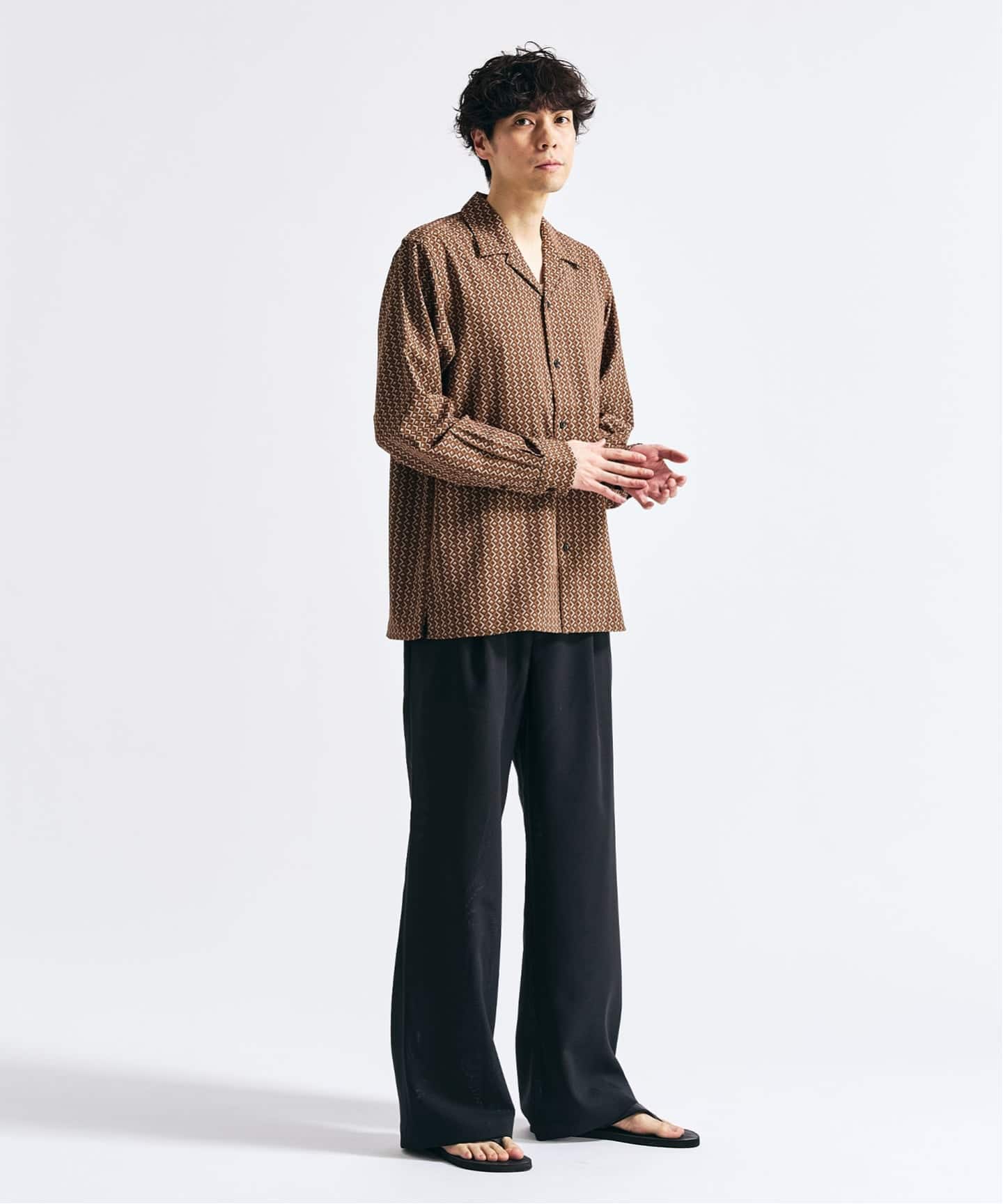EVALET / エバレット】メッシュ ワイドパンツ 
