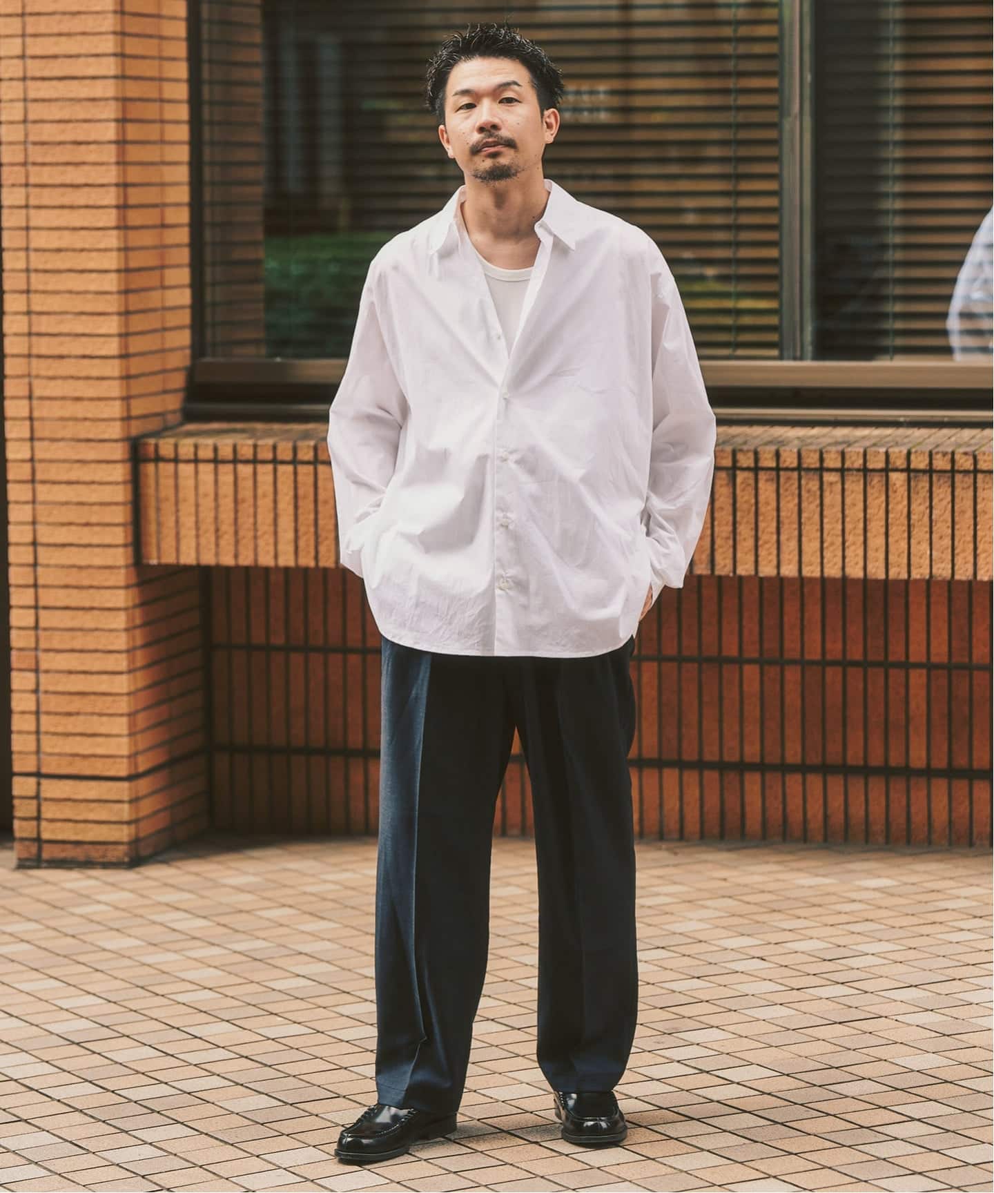 TWツイル 2タックパンツ ”セットアップ着用可能”（スラックス）｜417