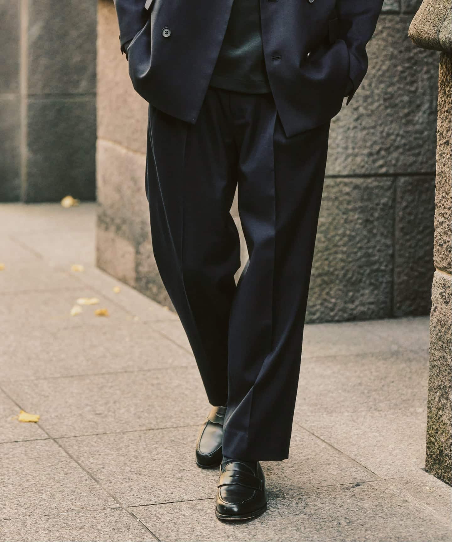 TWツイル 2タックパンツ 