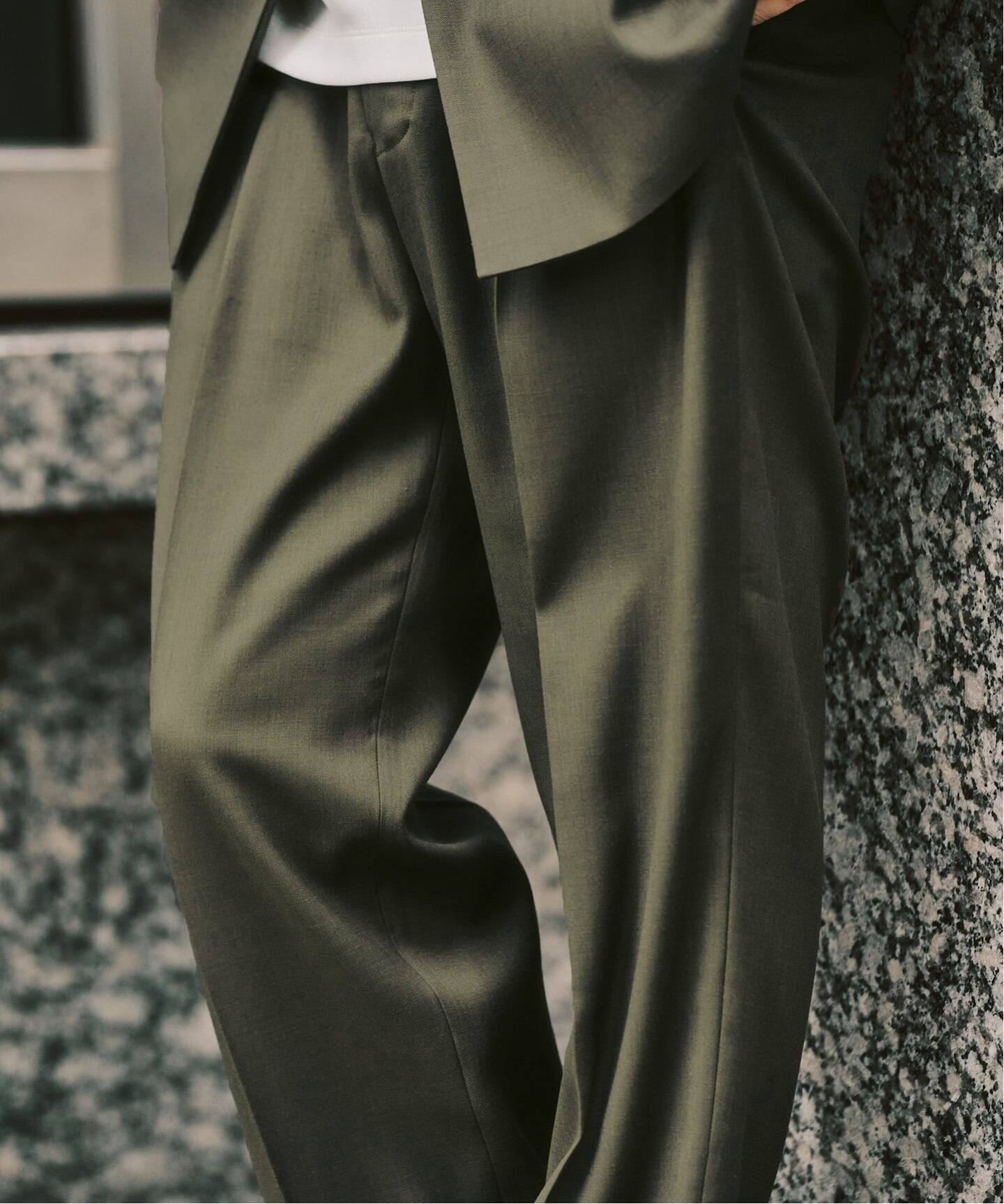 TWツイル 2タックパンツ 