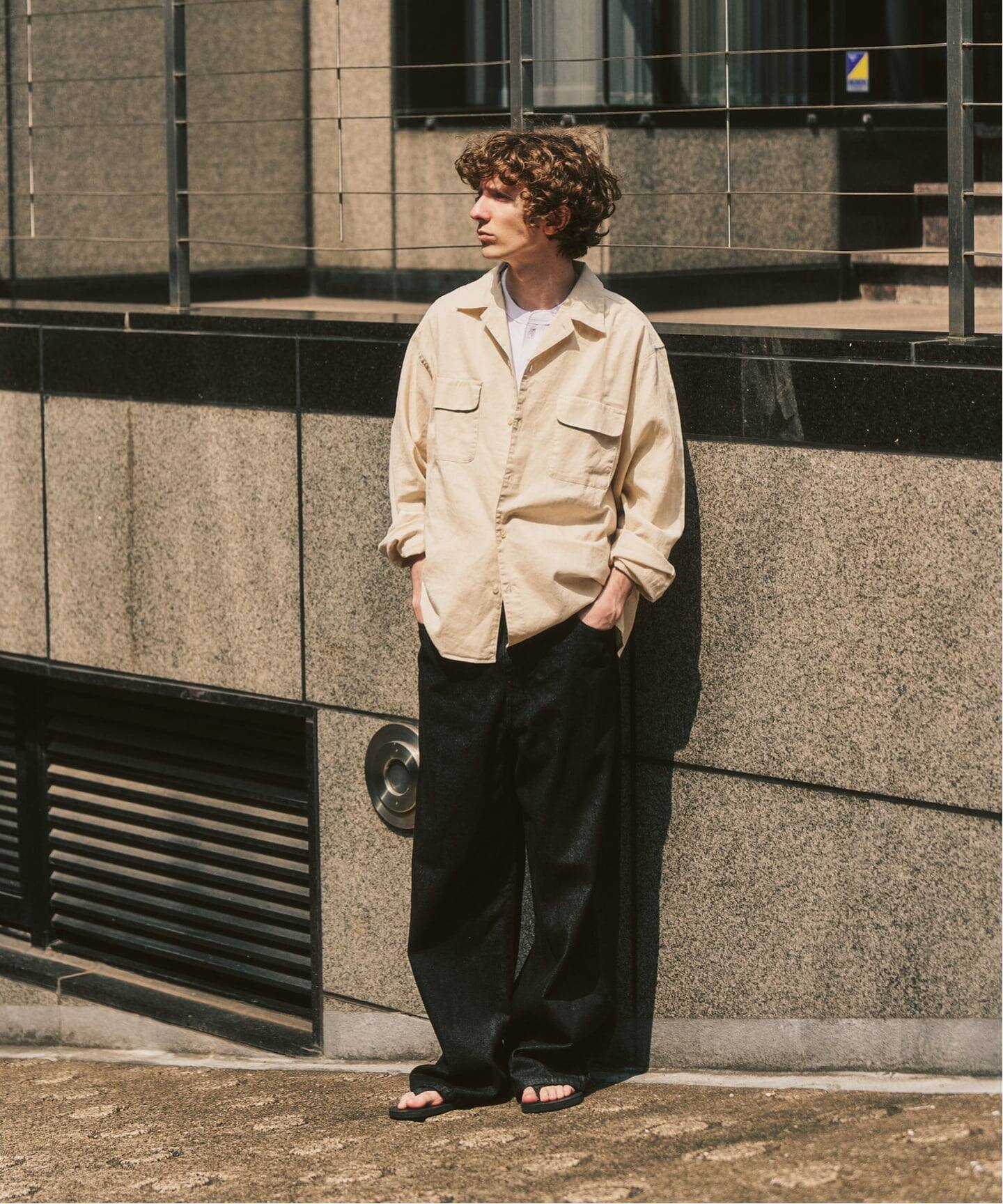 12.5OZ フェードグレー ワイドデニム（デニムパンツ・ジーンズ）｜417