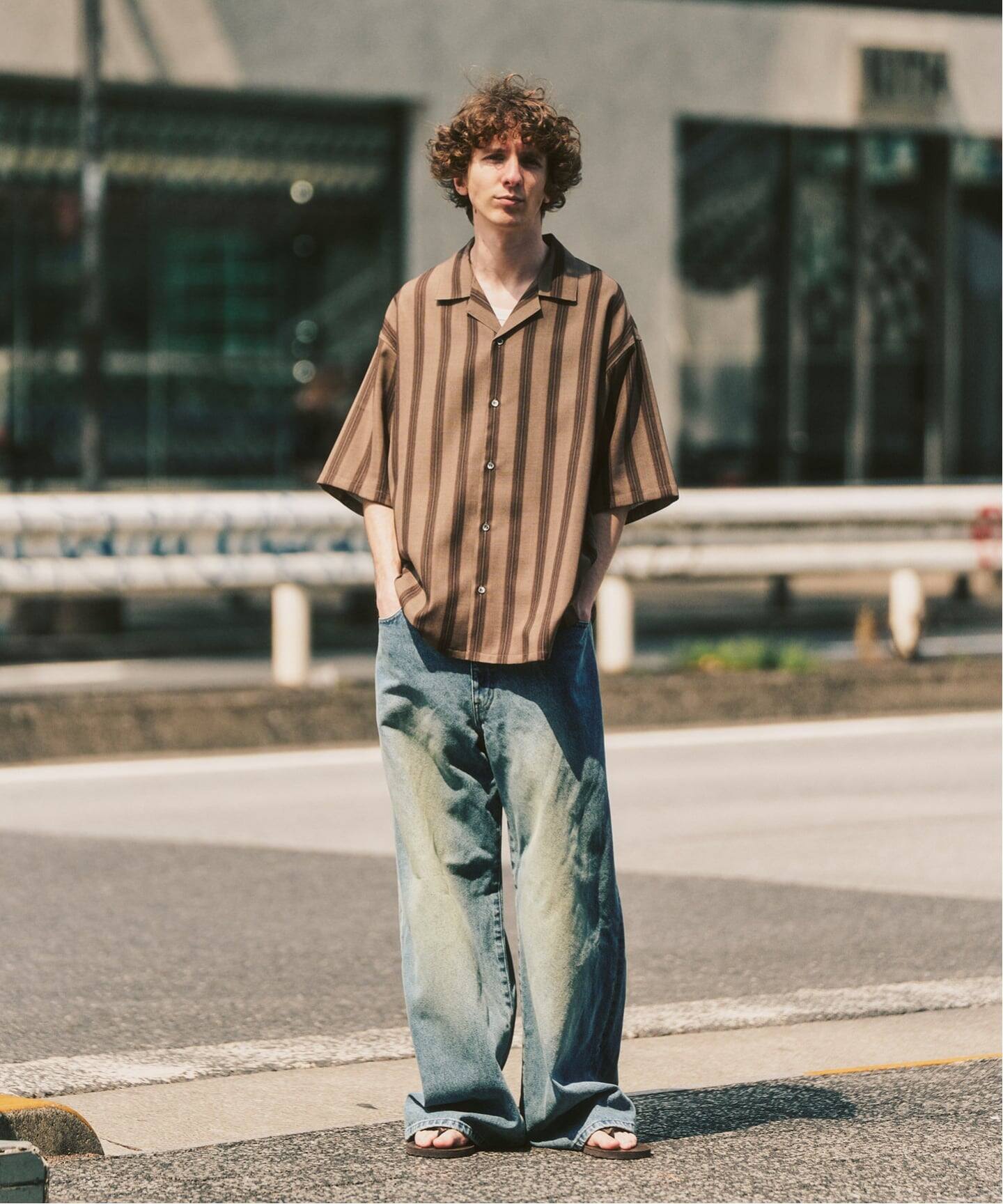 12.5OZ フェードグレー ワイドデニム（デニムパンツ・ジーンズ）｜417