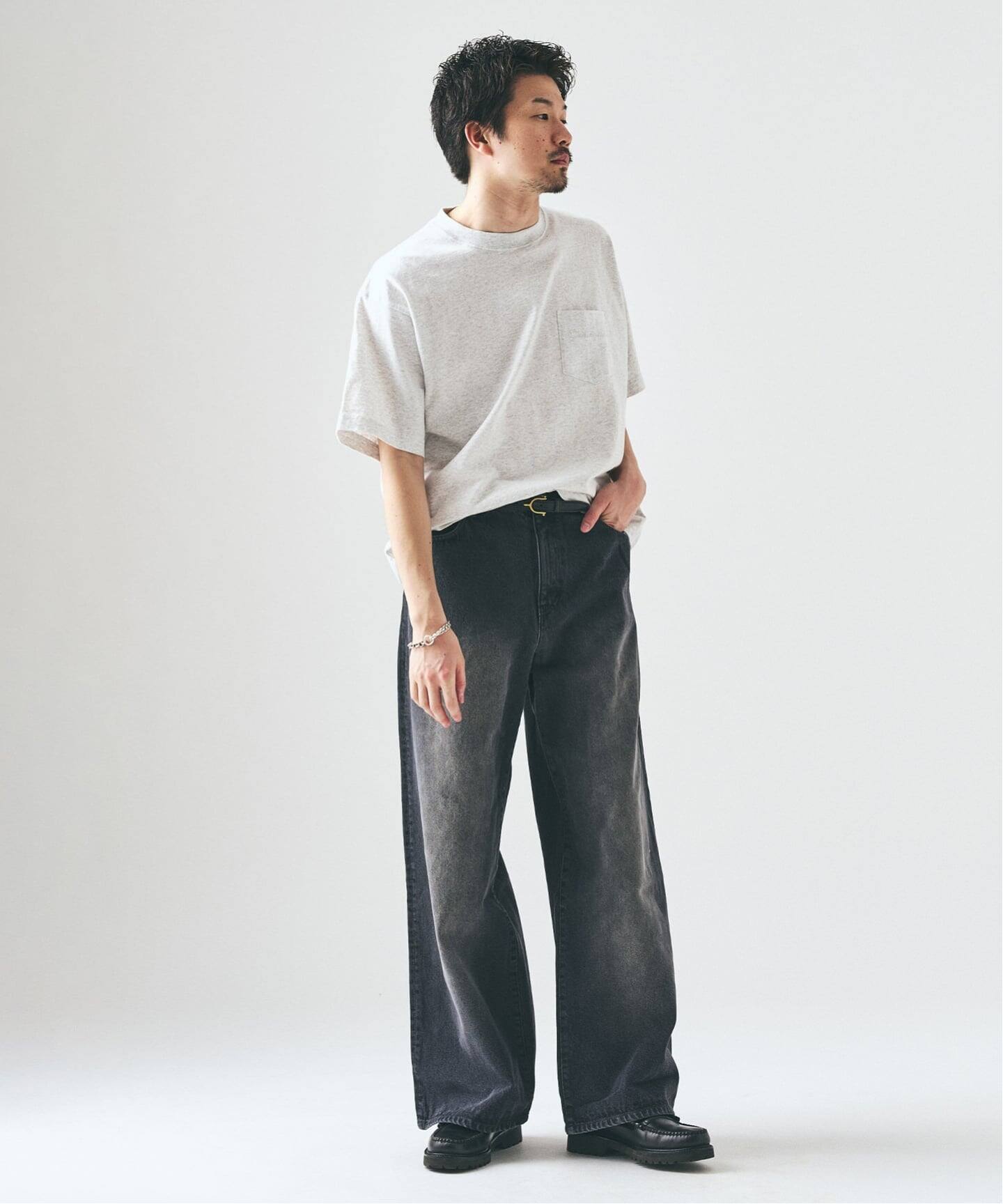 ACPRODUCT グレー ワイドデニムパンツ F 12.5OZ フェードグレー ワイドデニム（デニムパンツ・ジーンズ）｜417