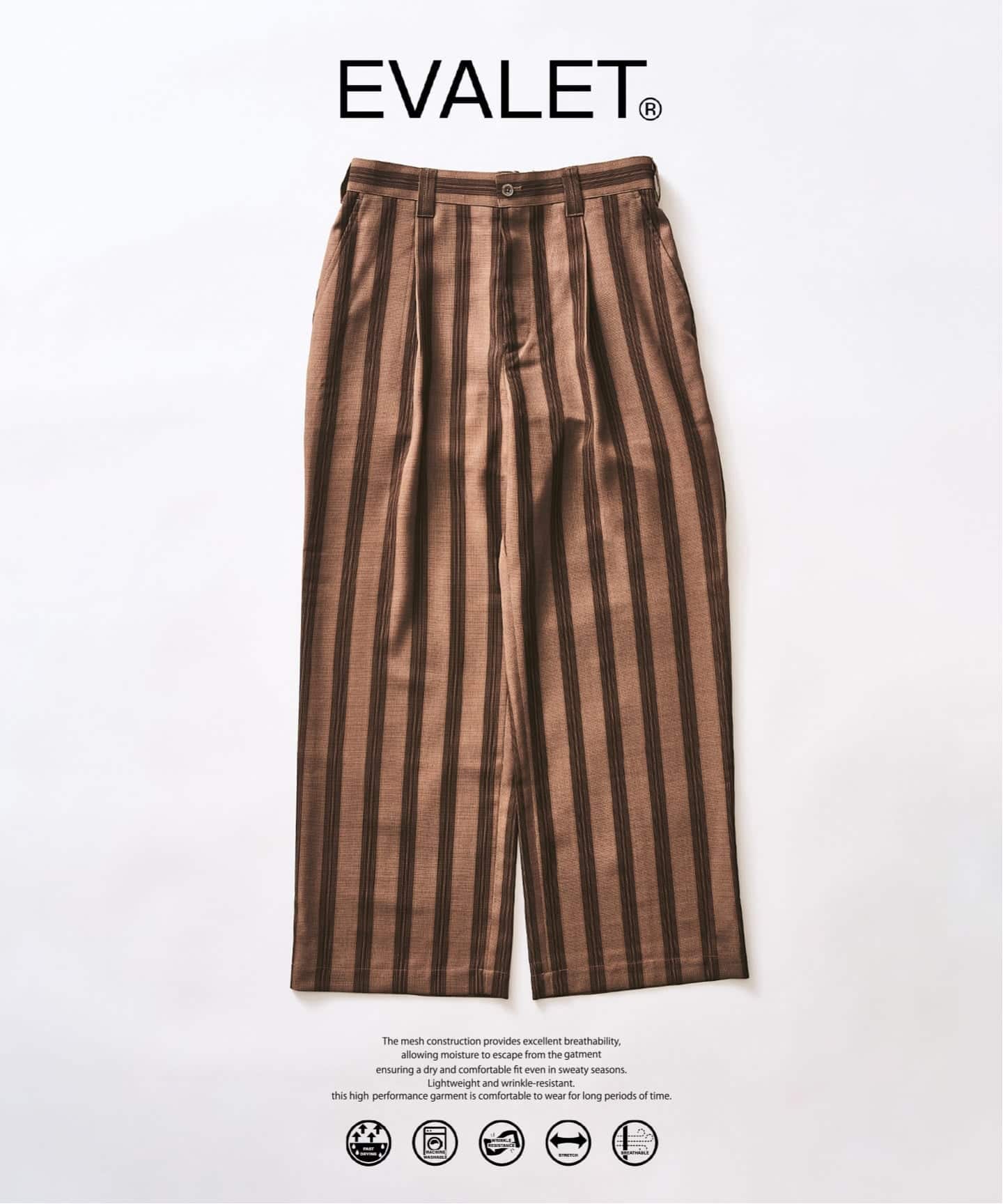 EVALET / エバレット】メッシュ ワイドパンツ 