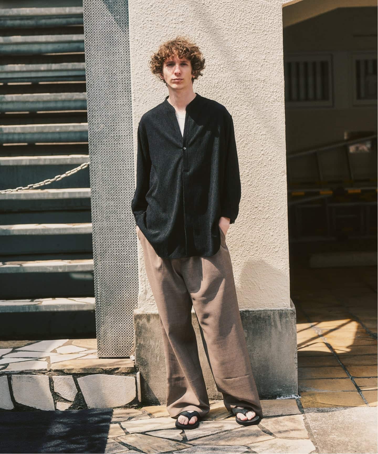 EVALET / エバレット】メッシュ ワイドパンツ 