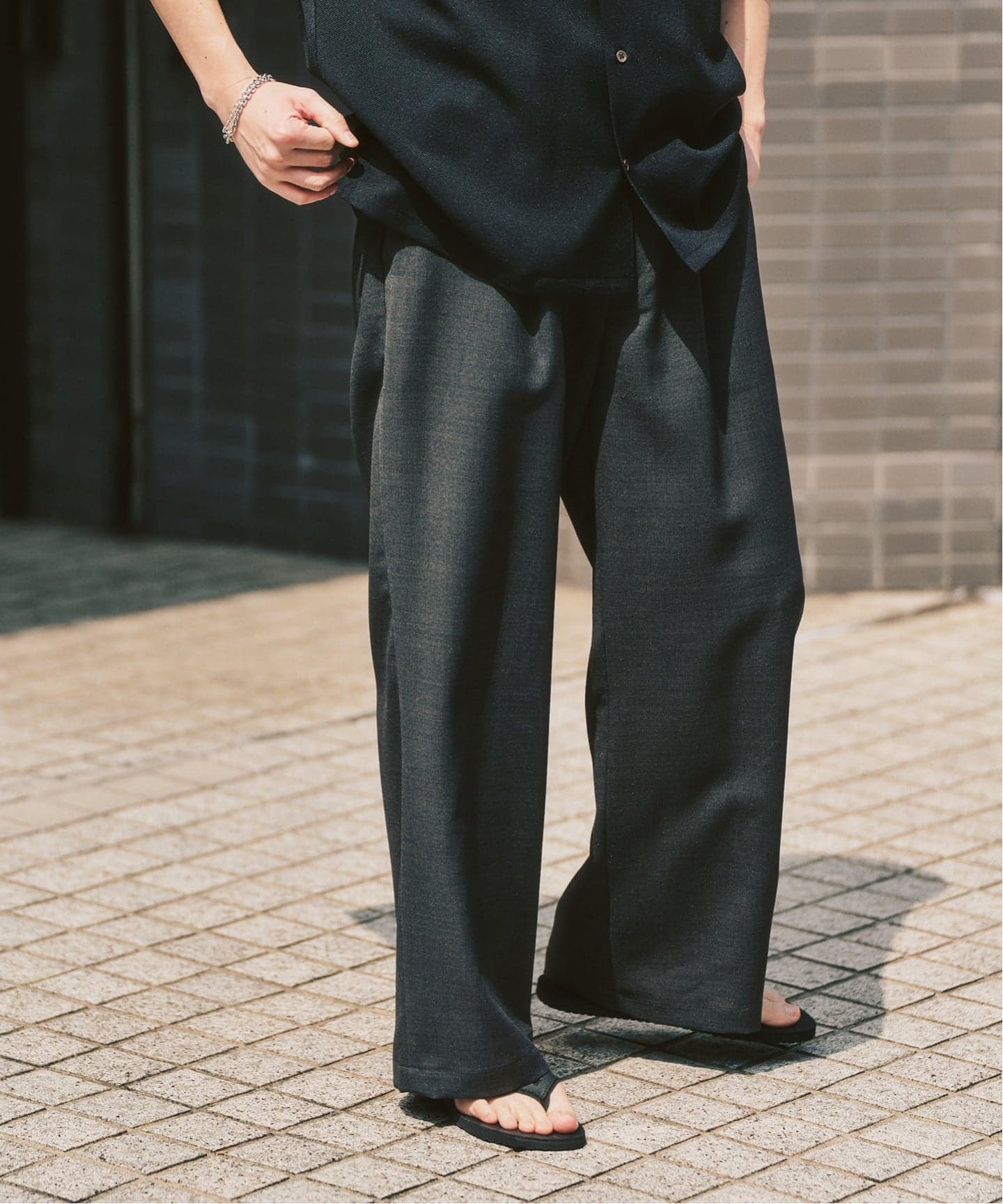 EVALET / エバレット】メッシュ ワイドパンツ 