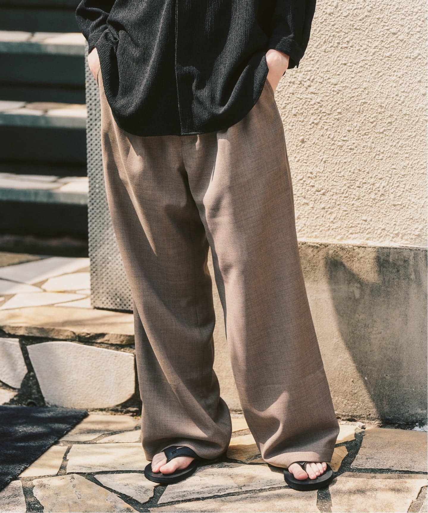 EVALET / エバレット】メッシュ ワイドパンツ 