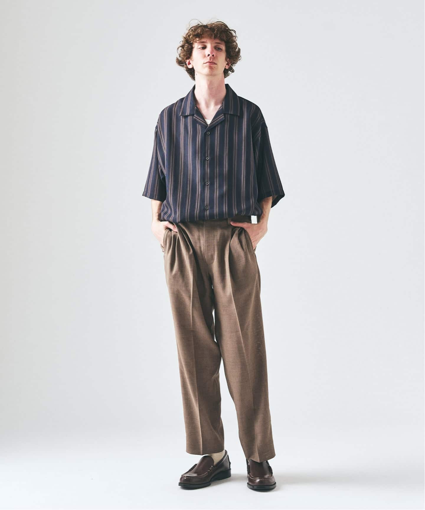 EVALET / エバレット】メッシュ 2タックパンツ 