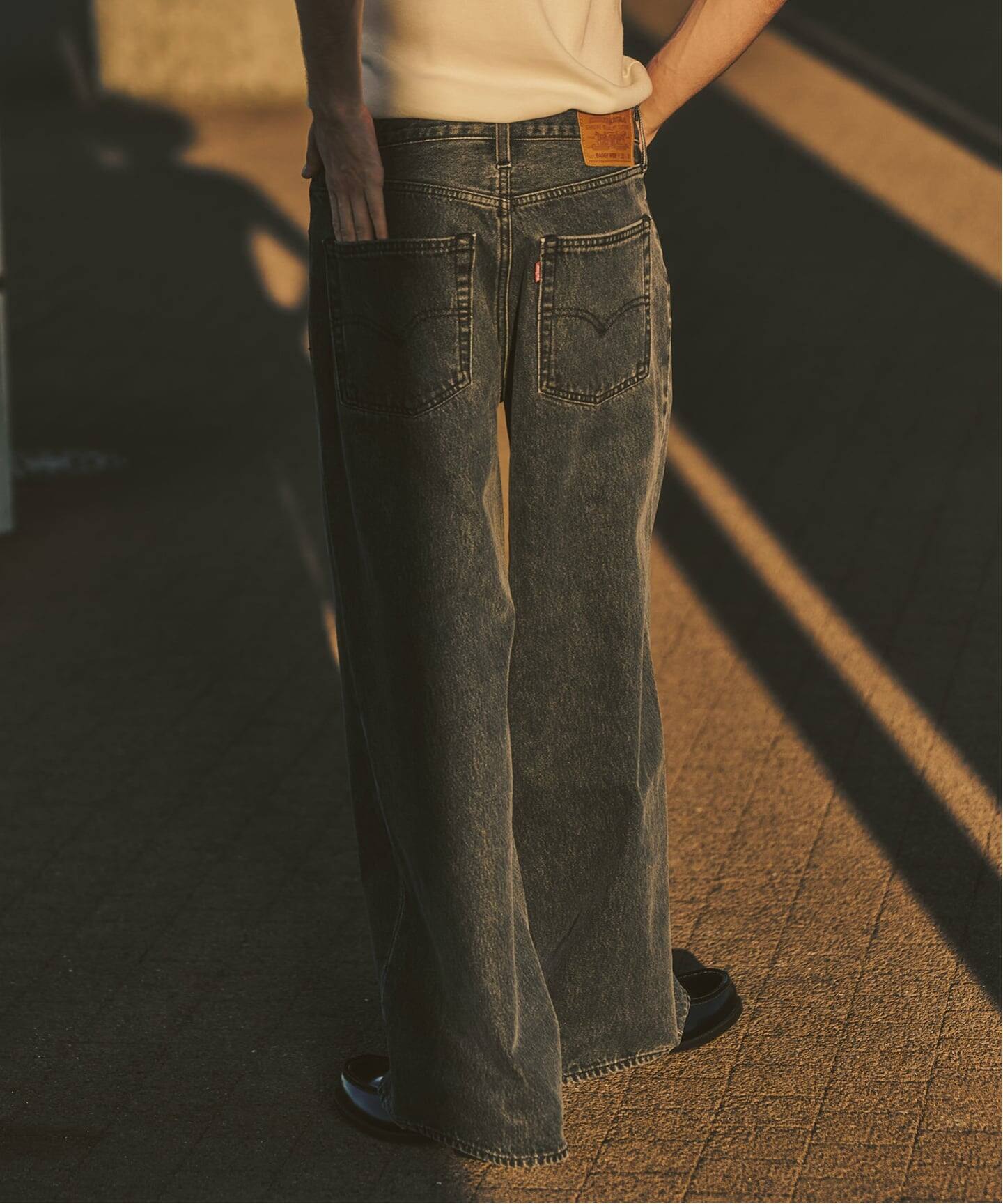 Levi's(リーバイス) 別注 Baggy Wide Leg デニムパンツ（L28）（デニム