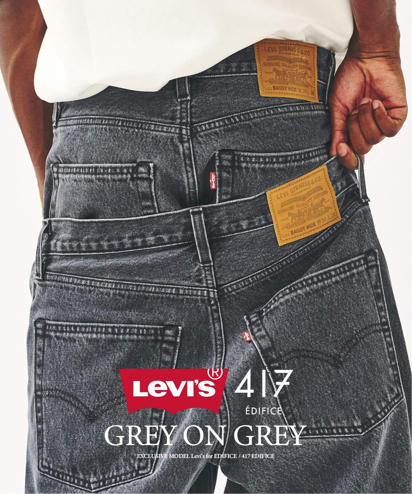 Levi's(リーバイス) 別注 Baggy Wide Leg デニムパンツ（L30）（デニム