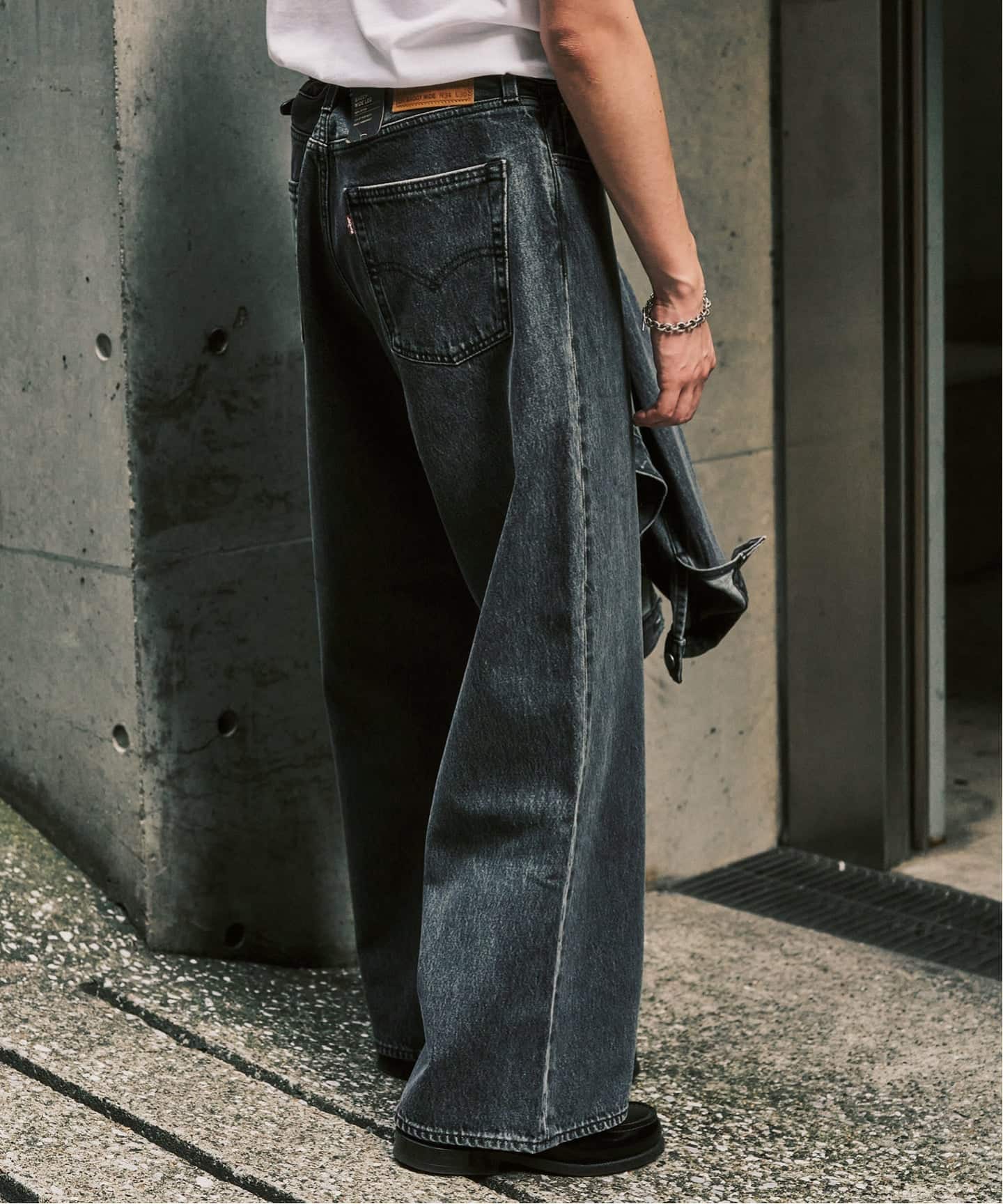 Levi's(リーバイス) 別注 Baggy Wide Leg デニムパンツ（L30）（デニム