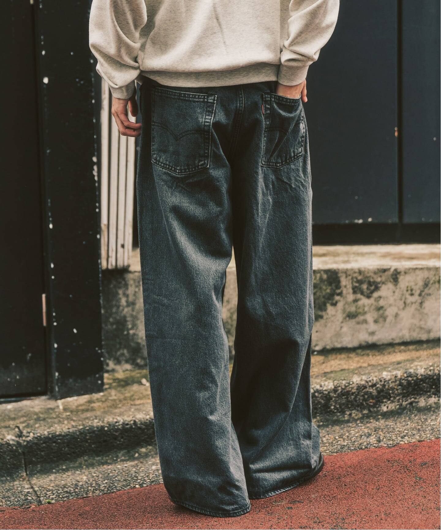 Levi's(リーバイス) 別注 Baggy Wide Leg デニムパンツ（L30）（デニム