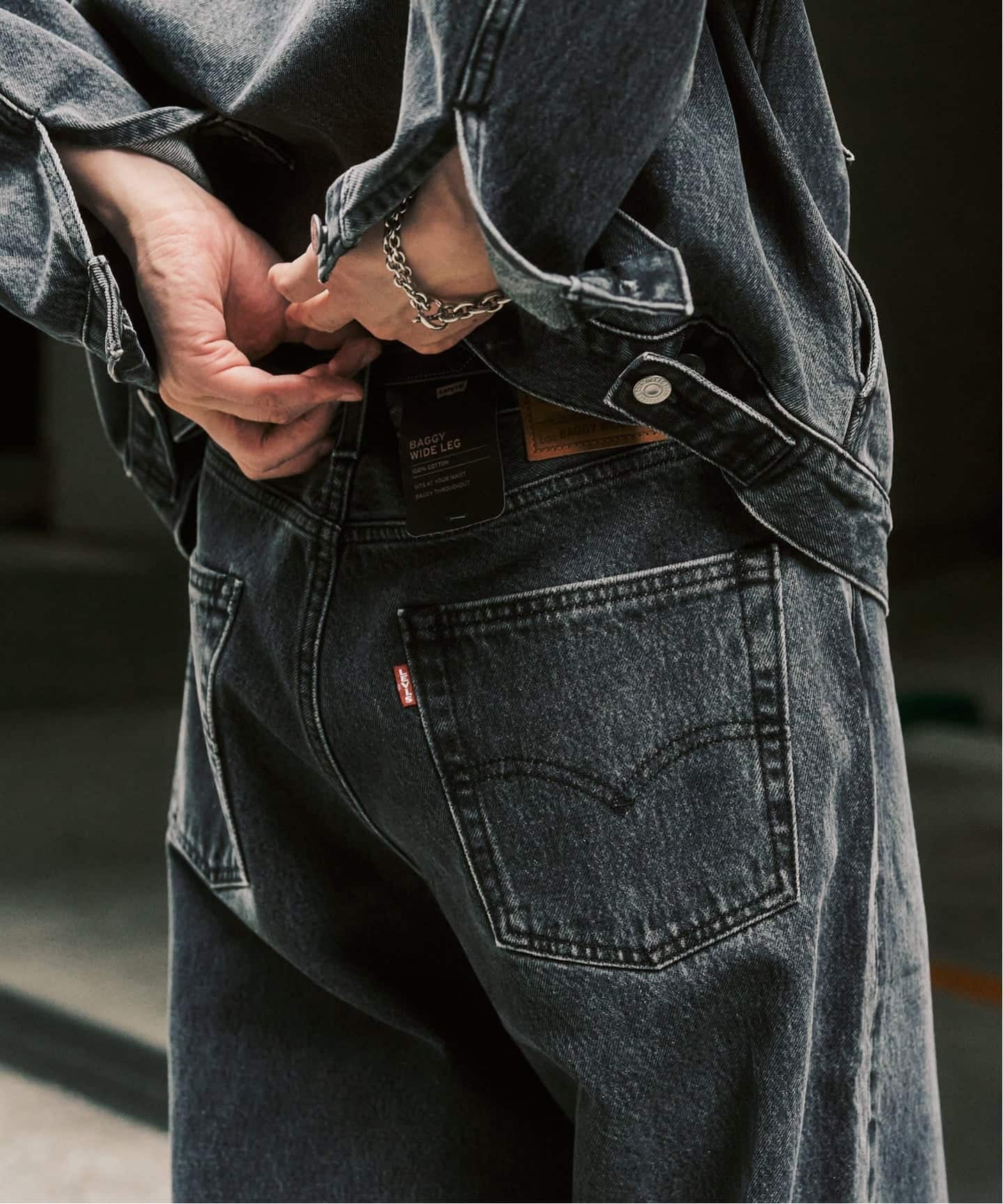 Levi's(リーバイス) 別注 Baggy Wide Leg デニムパンツ（L30）（デニム