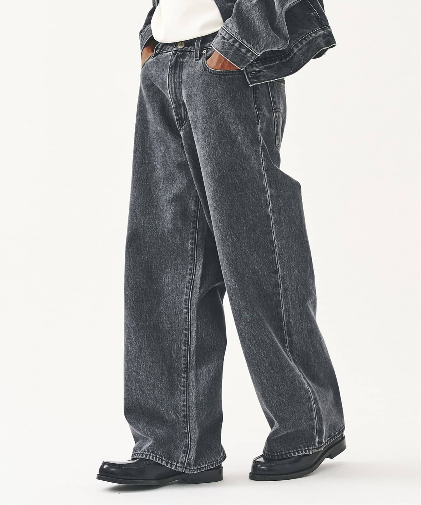 Levi's(リーバイス) 別注 Baggy Wide Leg デニムパンツ（L30）（デニム