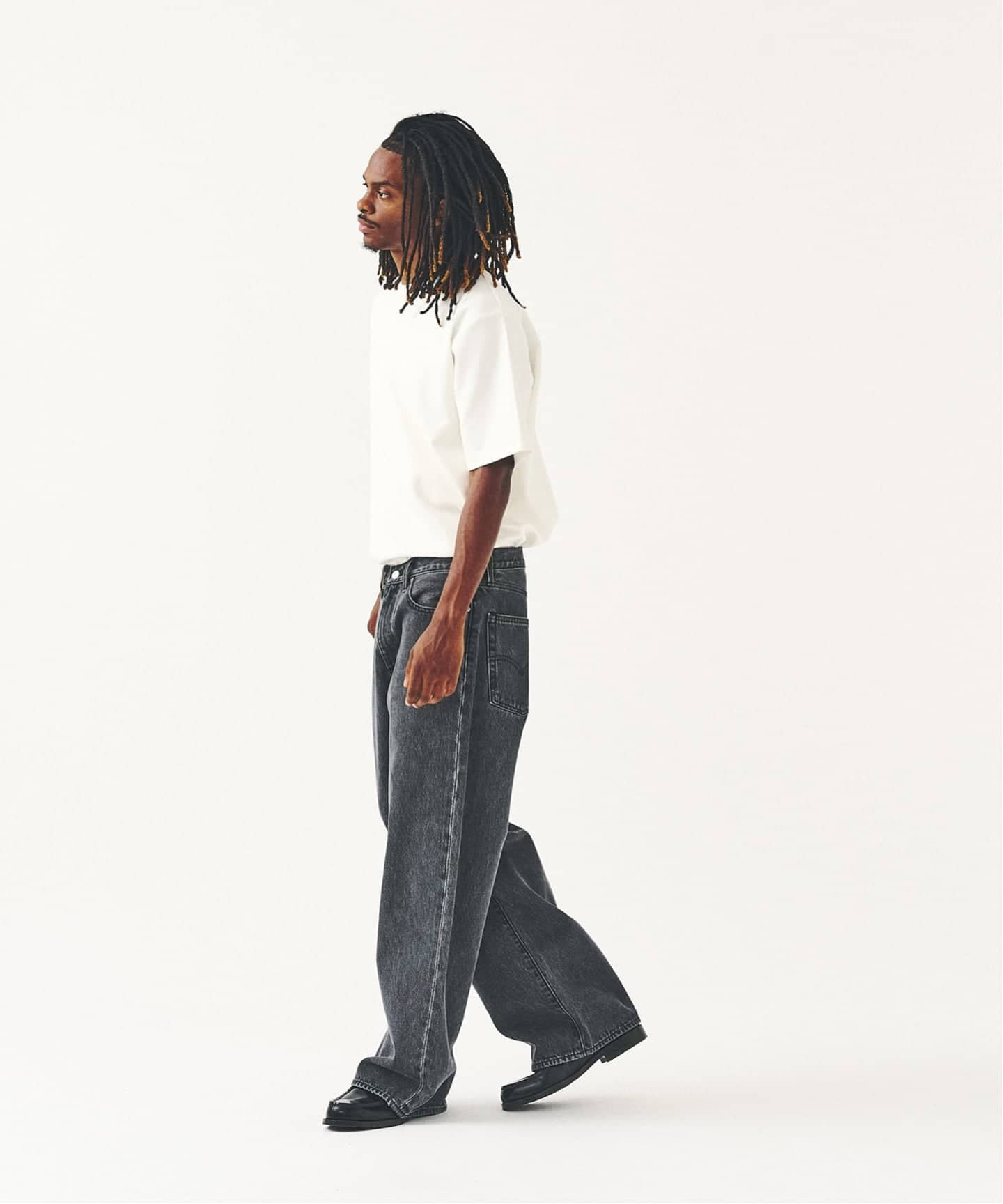 Levi's(リーバイス) 別注 Baggy Wide Leg デニムパンツ（L30）（デニム