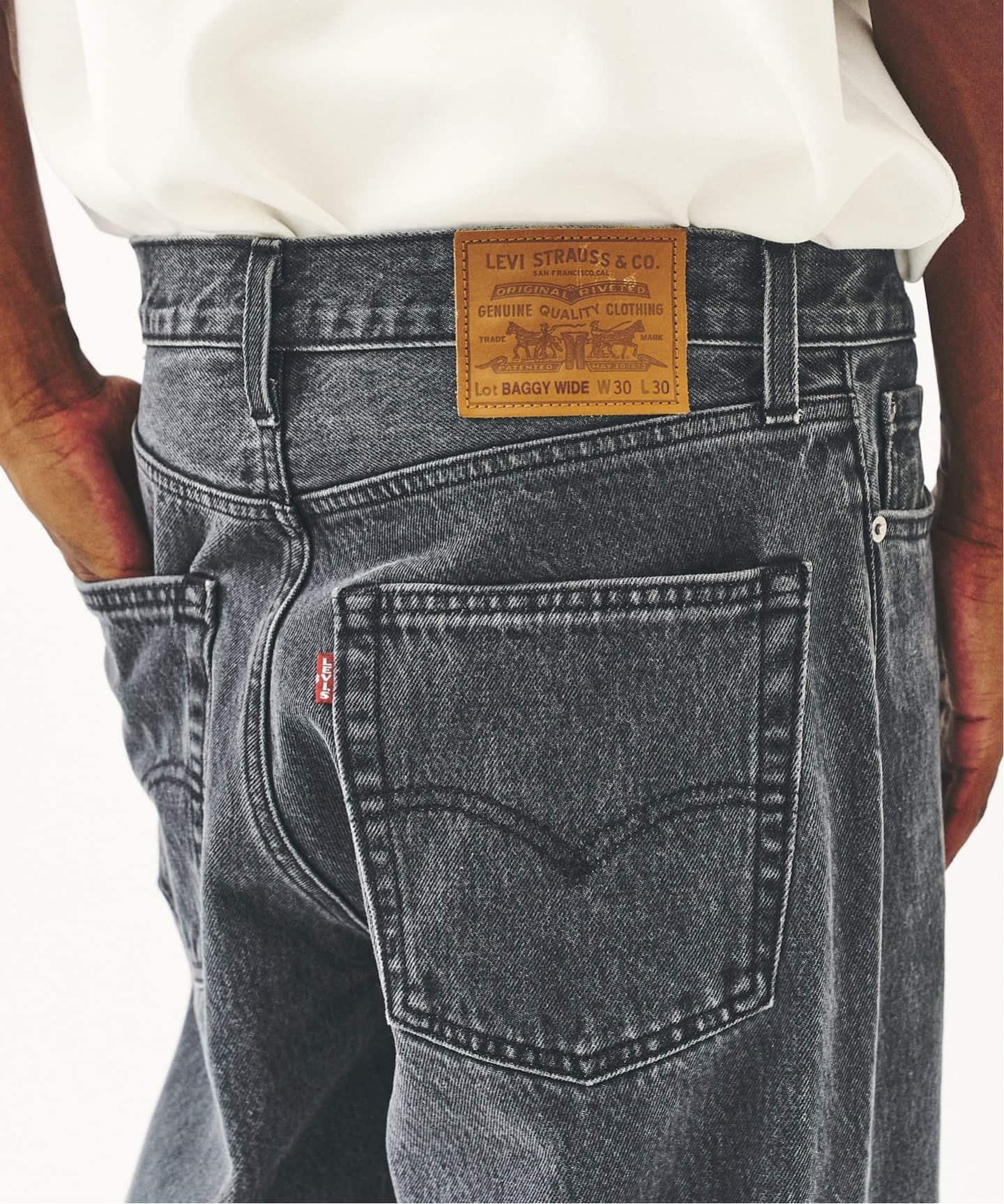 Levi's(リーバイス) 別注 Baggy Wide Leg デニムパンツ（L30）（デニム