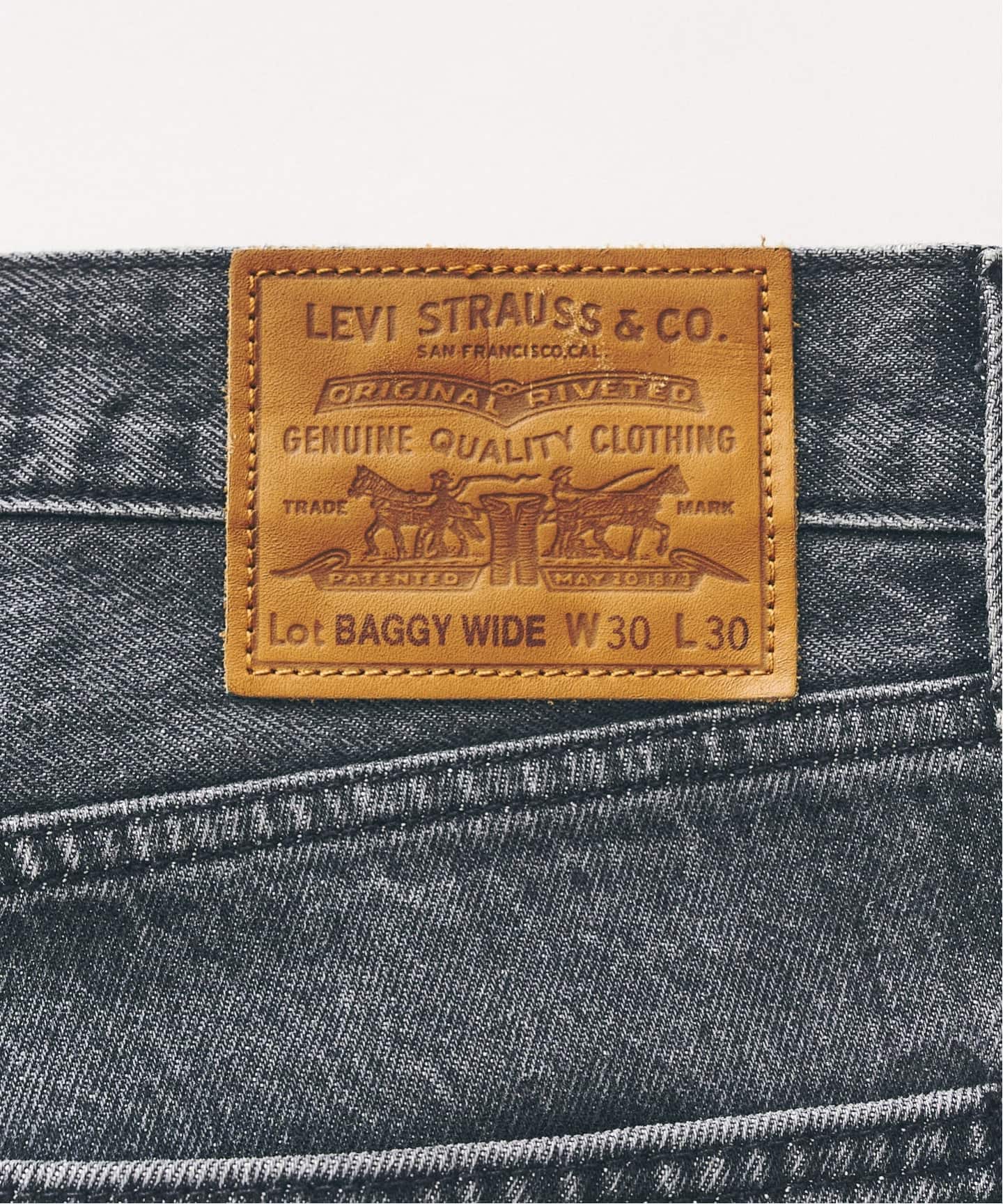 Levi's(リーバイス) 別注 Baggy Wide Leg デニムパンツ（L30）（デニム