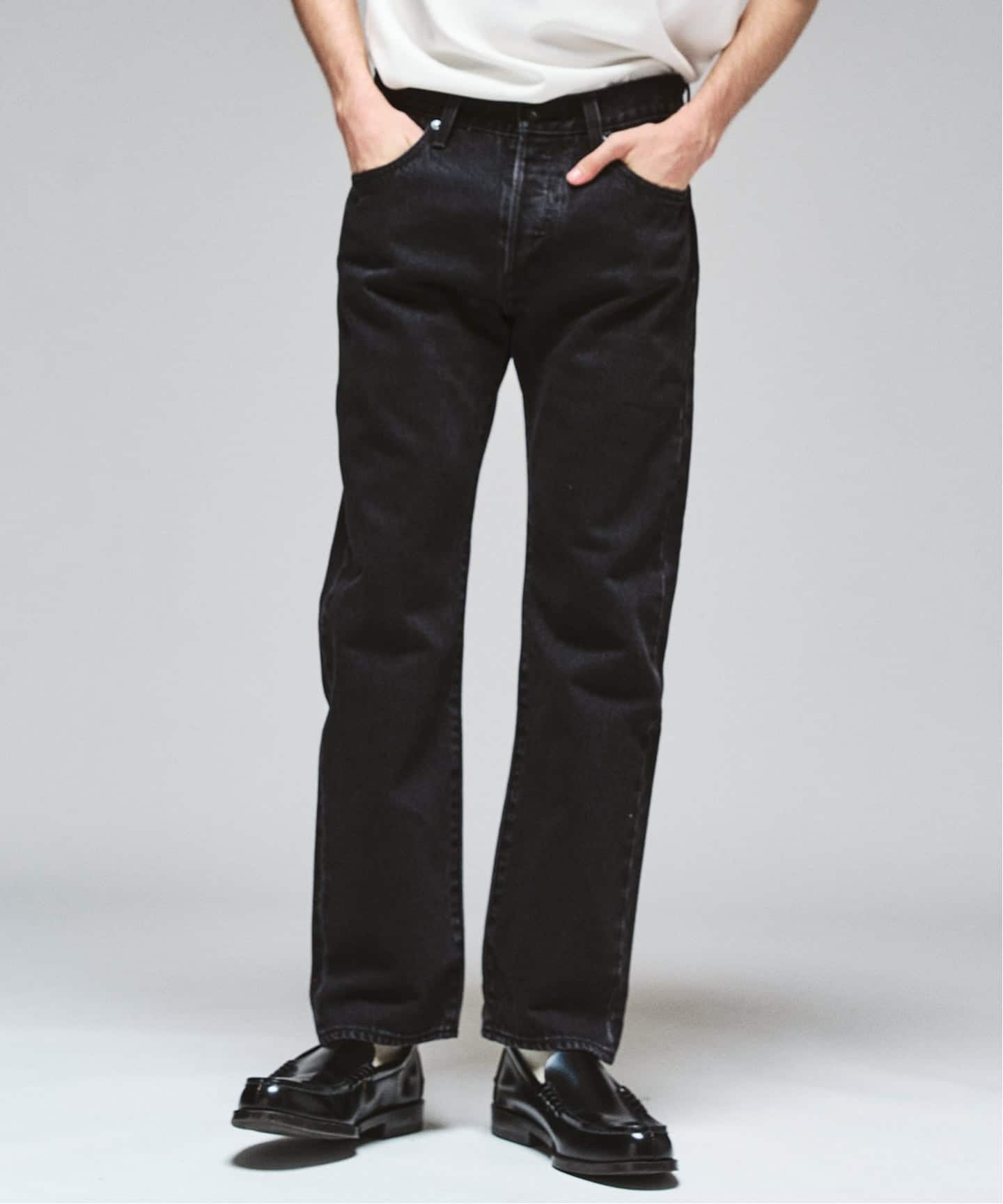【未使用に近い】別注Levi's 501 ブラックデニム W28 L28 LEVI'S(R)/リーバイス 別注 501 ブラック（L28）（デニムパンツ