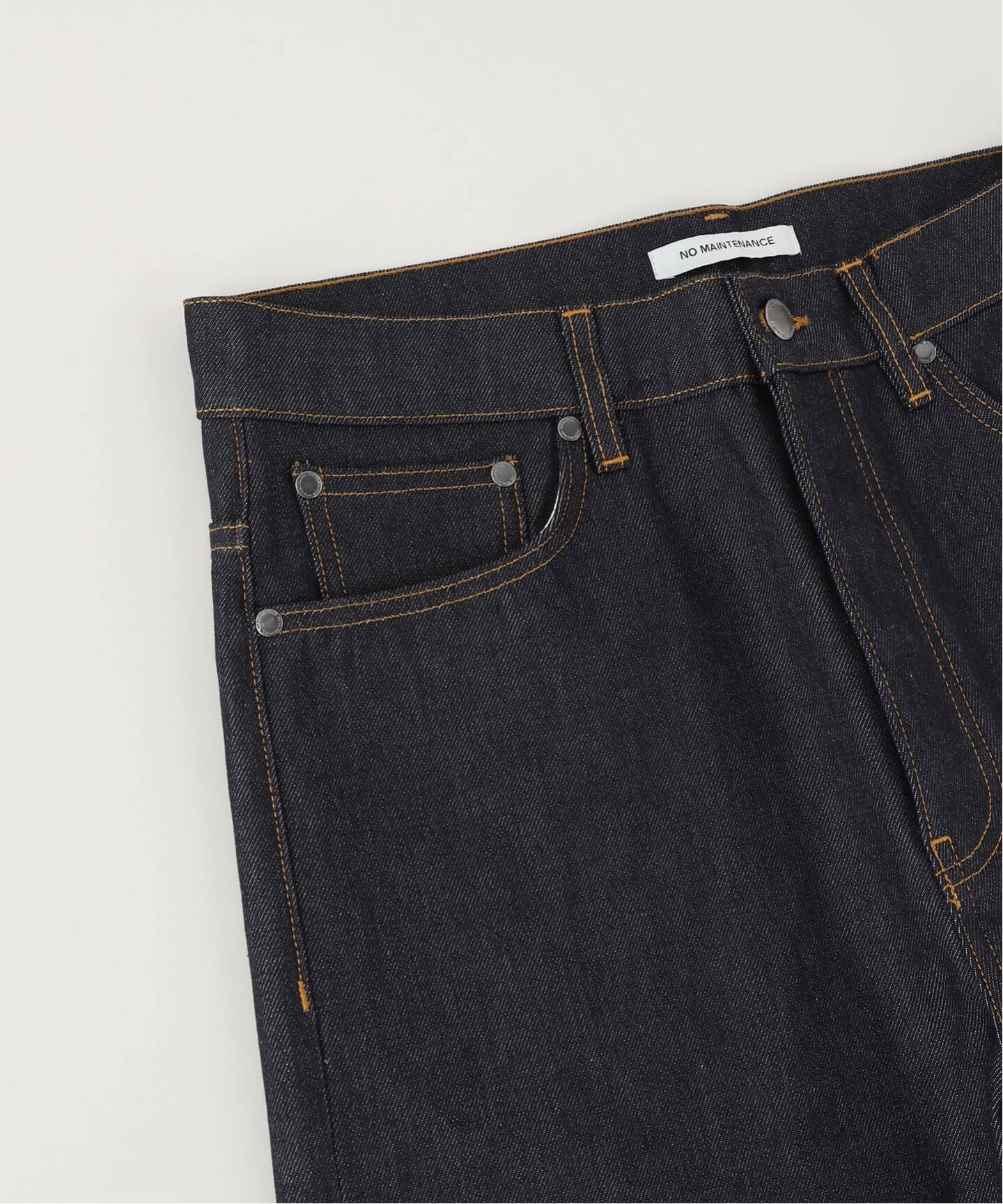 NO MAINTENANCE / ノーメンテナンス BAGGY DENIM RAW BLUE（デニム