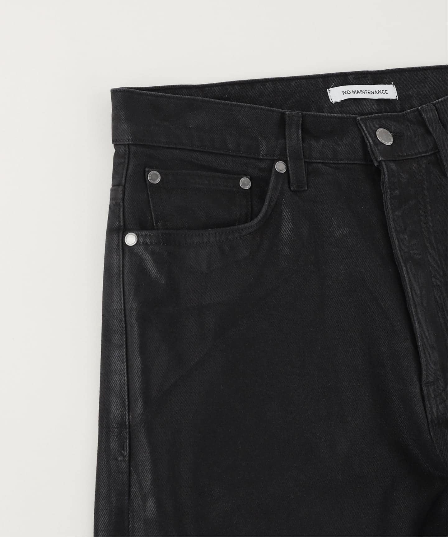 パンツ NO MAINTENANCE Baggy Denim(Wawed Black) NO MAINTENANCE / ノーメンテナンス BAGGY DENIM WAXED BLACK（デニム