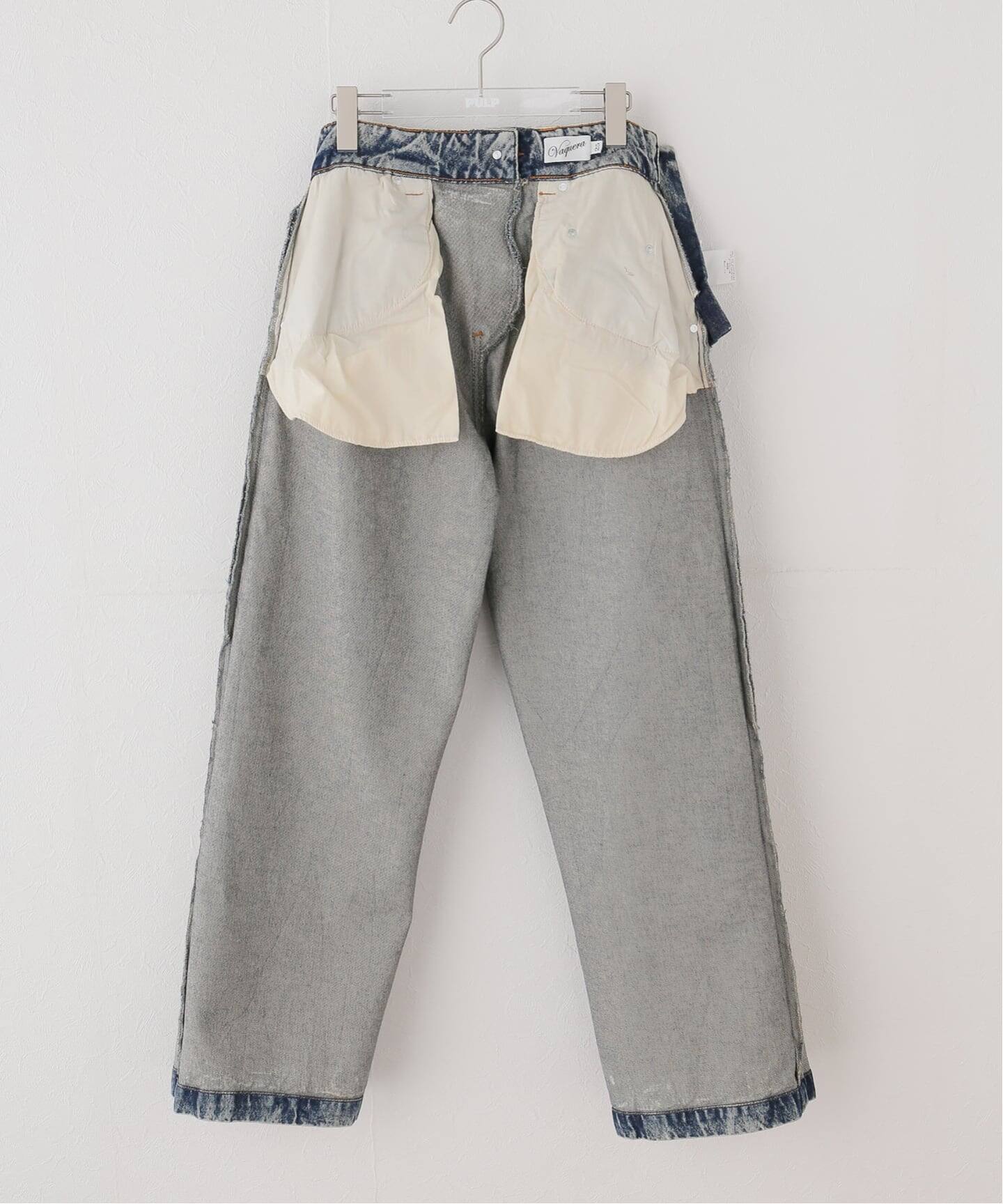 vaquera スカート　バケラ　パンツ VAQUERA / バケラ WOMEN BACKWARDS JEANS（デニムパンツ・ジーンズ
