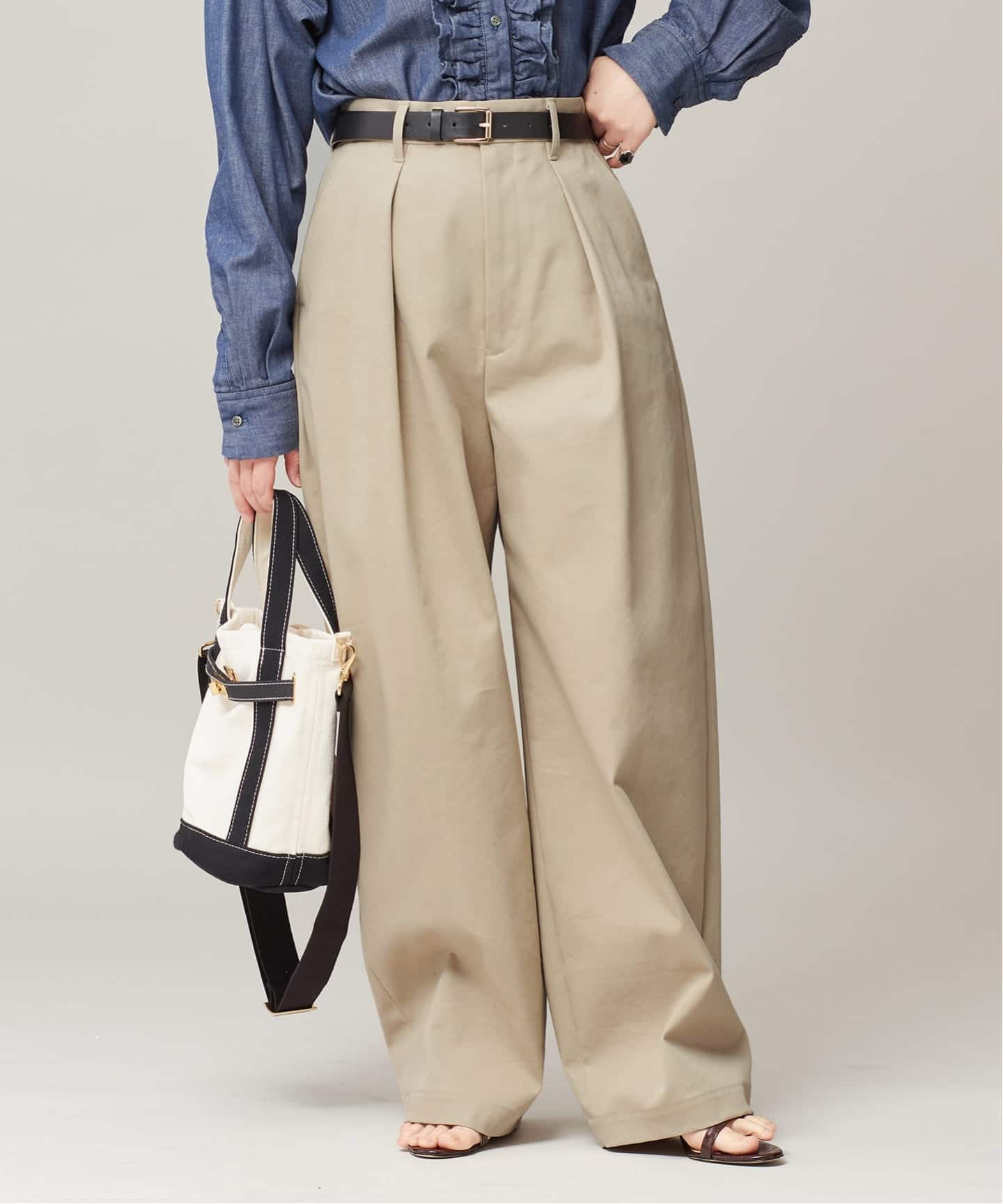 追加4》【金子綾さん着用】CP タックチノパンツ（チノパンツ