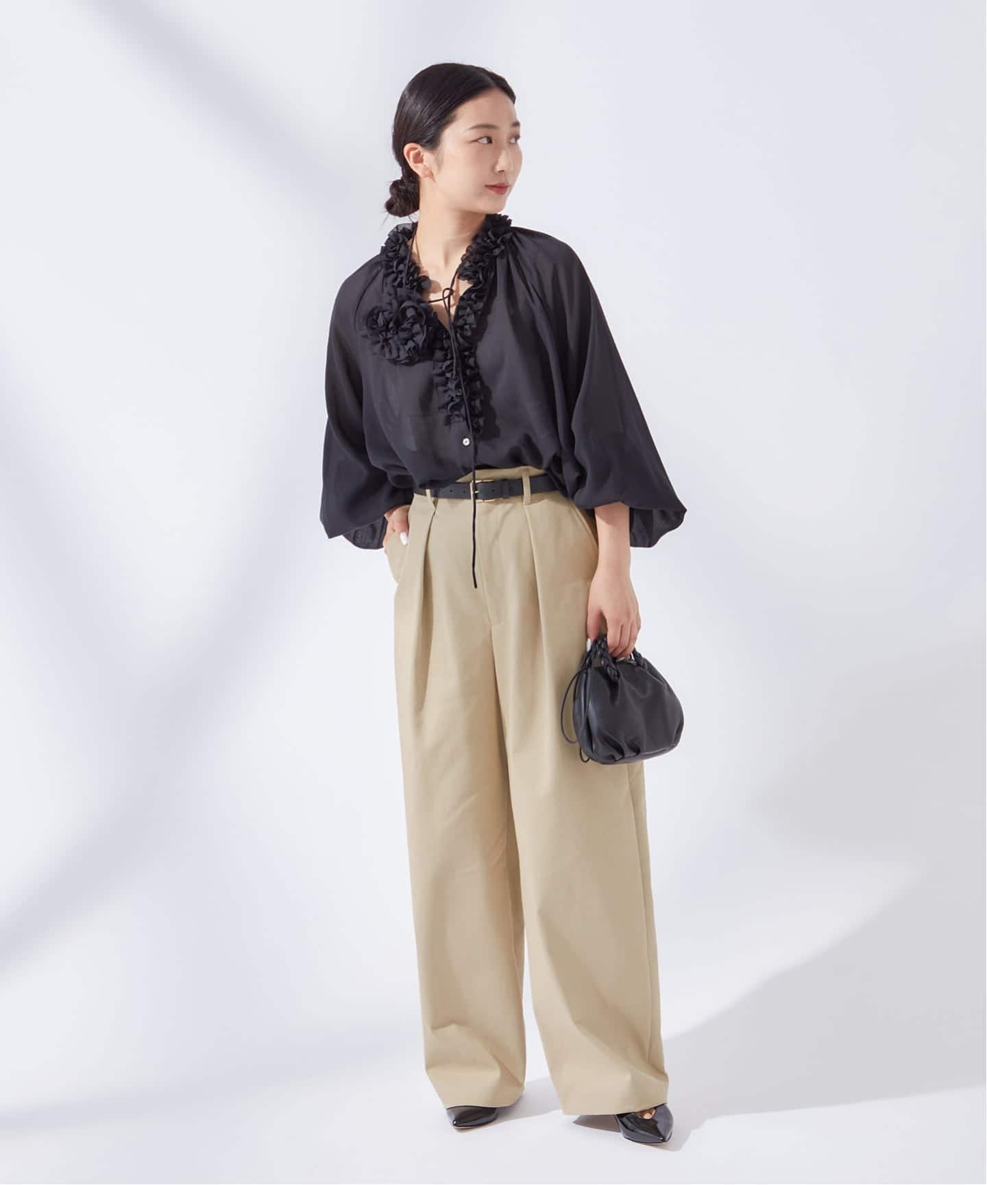 今月値下journal standard lessage CPタックチノパン38 追加5》【金子綾さん着用】CP タックチノパンツ（チノパンツ