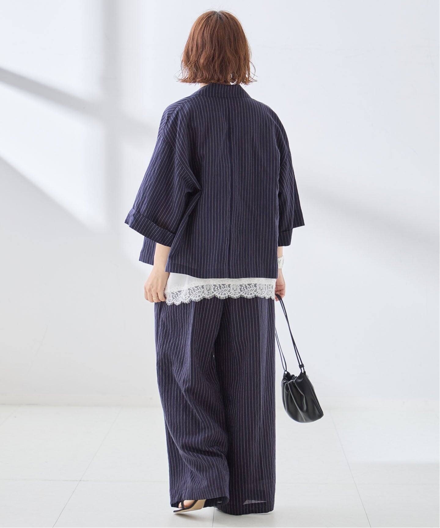 シルクMIXシアー&ストライプパンツ（その他パンツ）｜JOURNAL STANDARD 