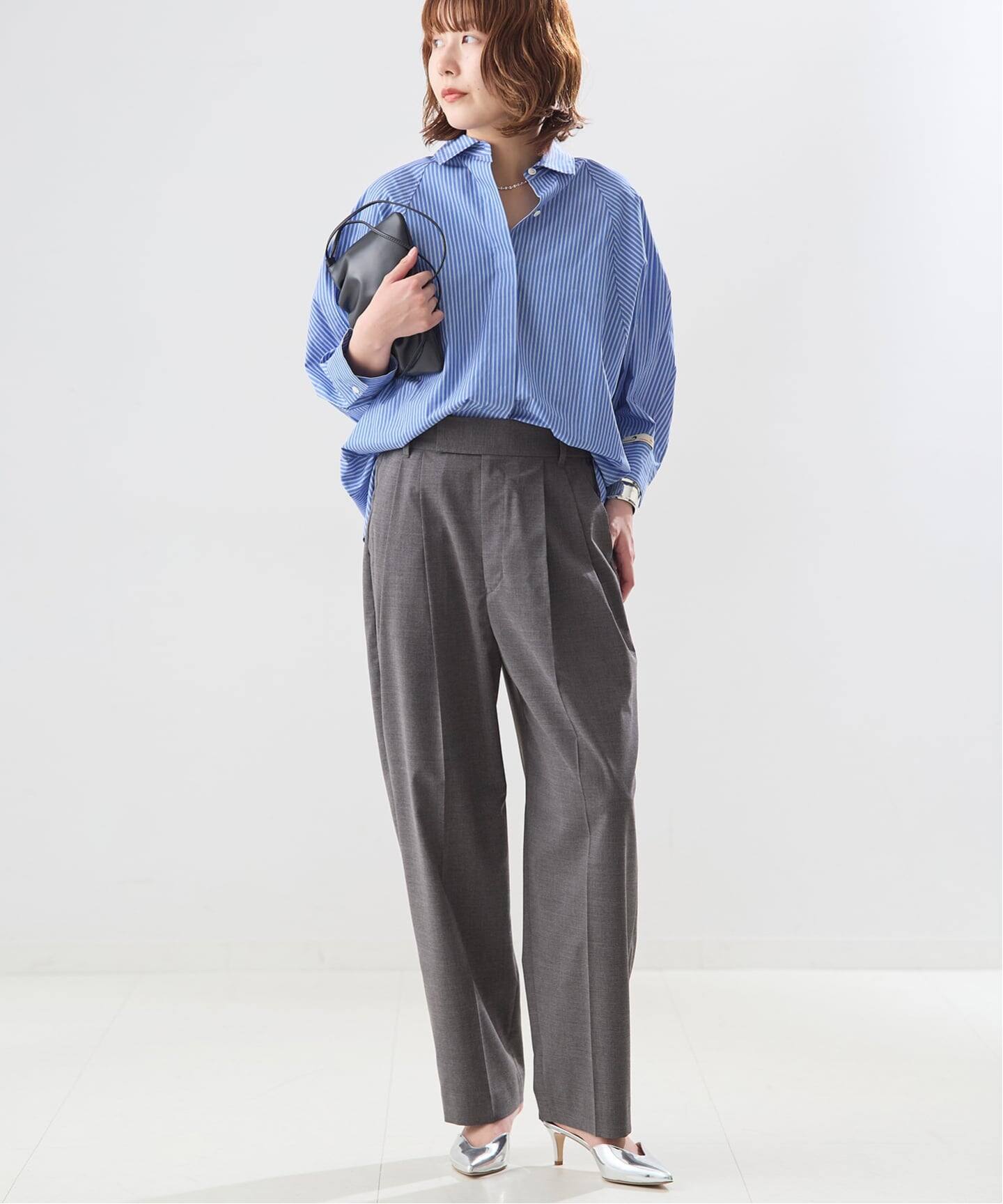 予約》無地/ストライプテーパードパンツ（スラックス）｜JOURNAL