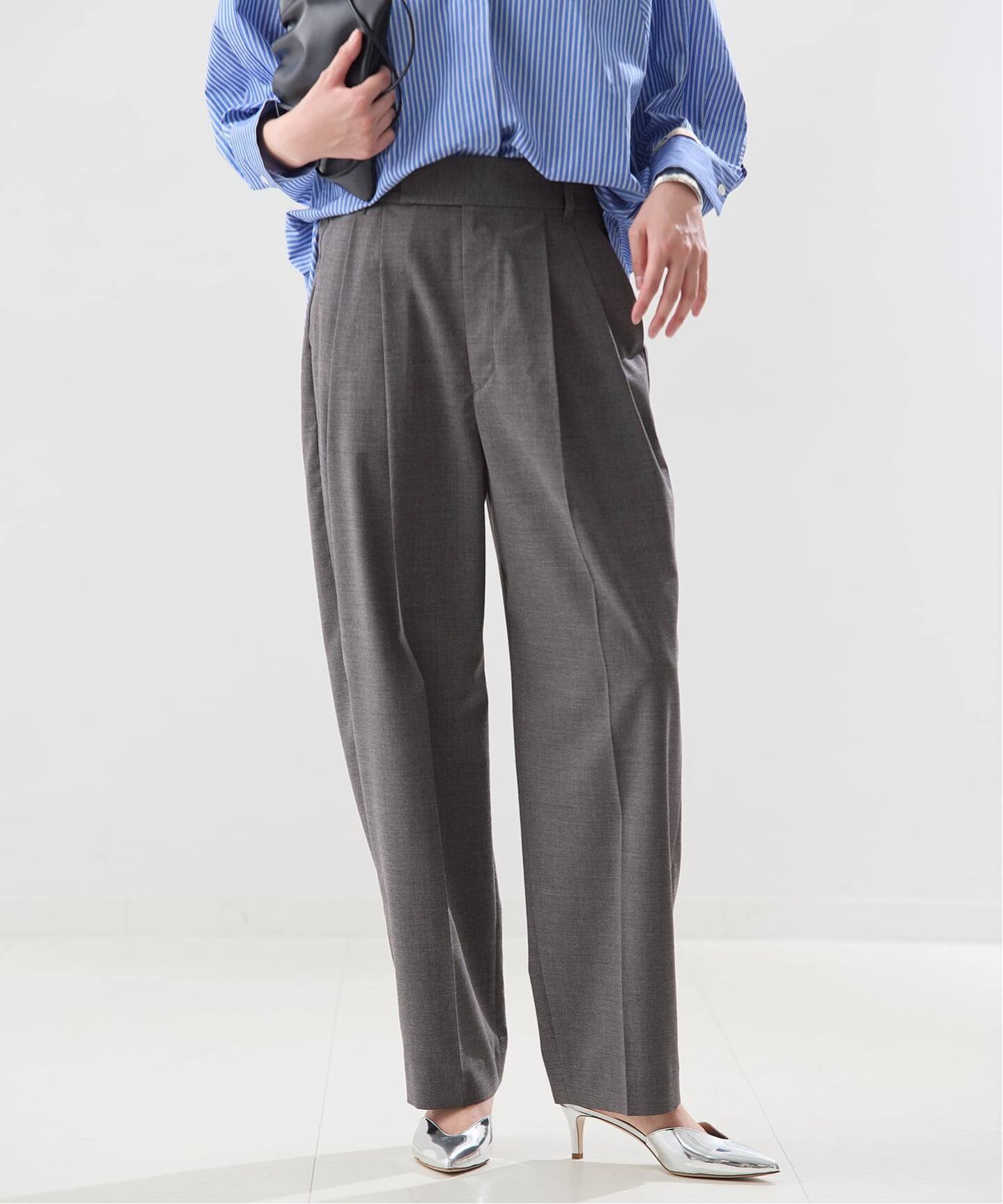 予約》無地/ストライプテーパードパンツ（スラックス）｜JOURNAL