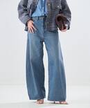 サイドタックデニムパンツ