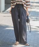 ウォッシャブル タイプライターイージーワイドパンツ