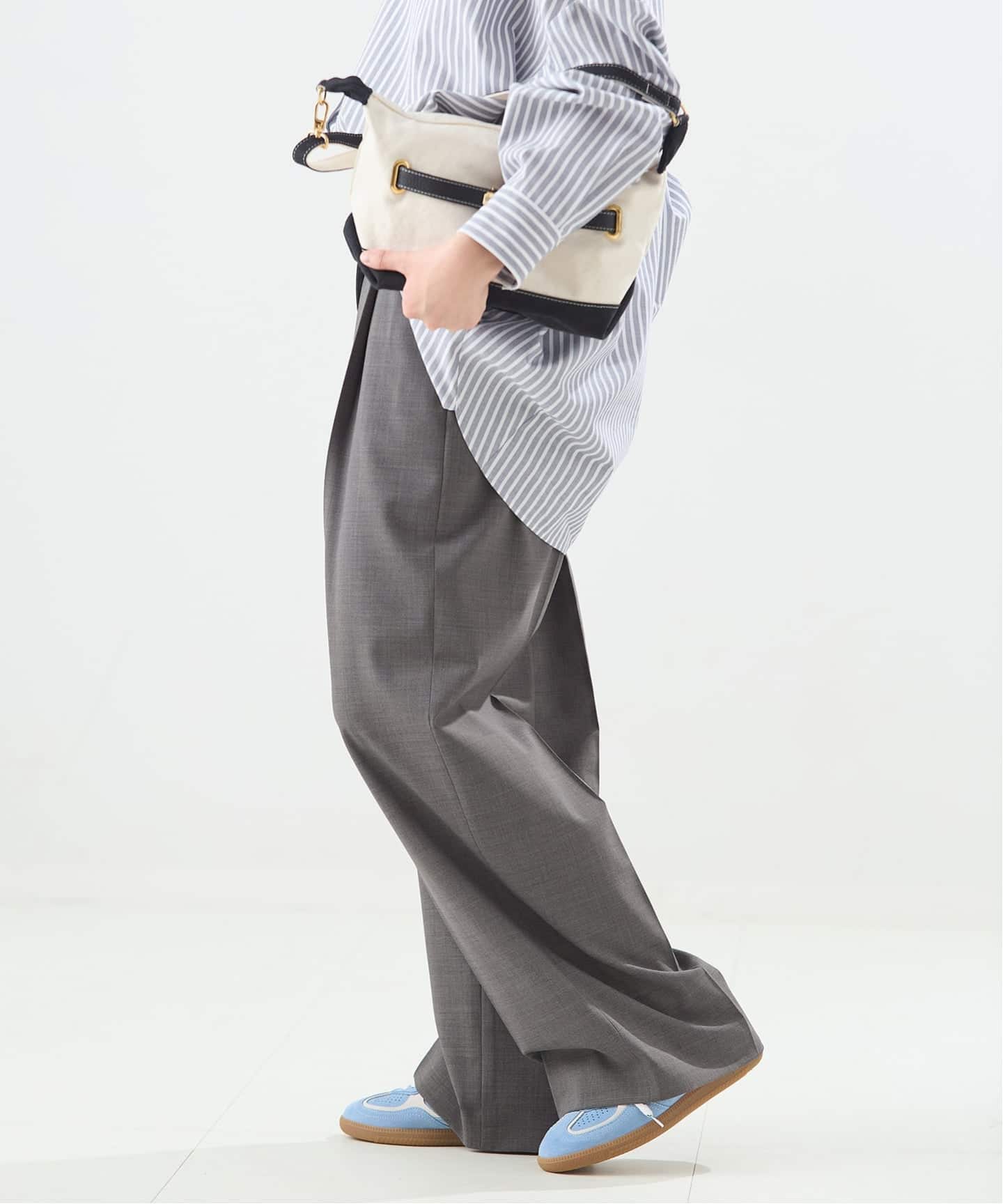 セットアップ可》【金子綾さん着用】LANAフロントラップパンツ