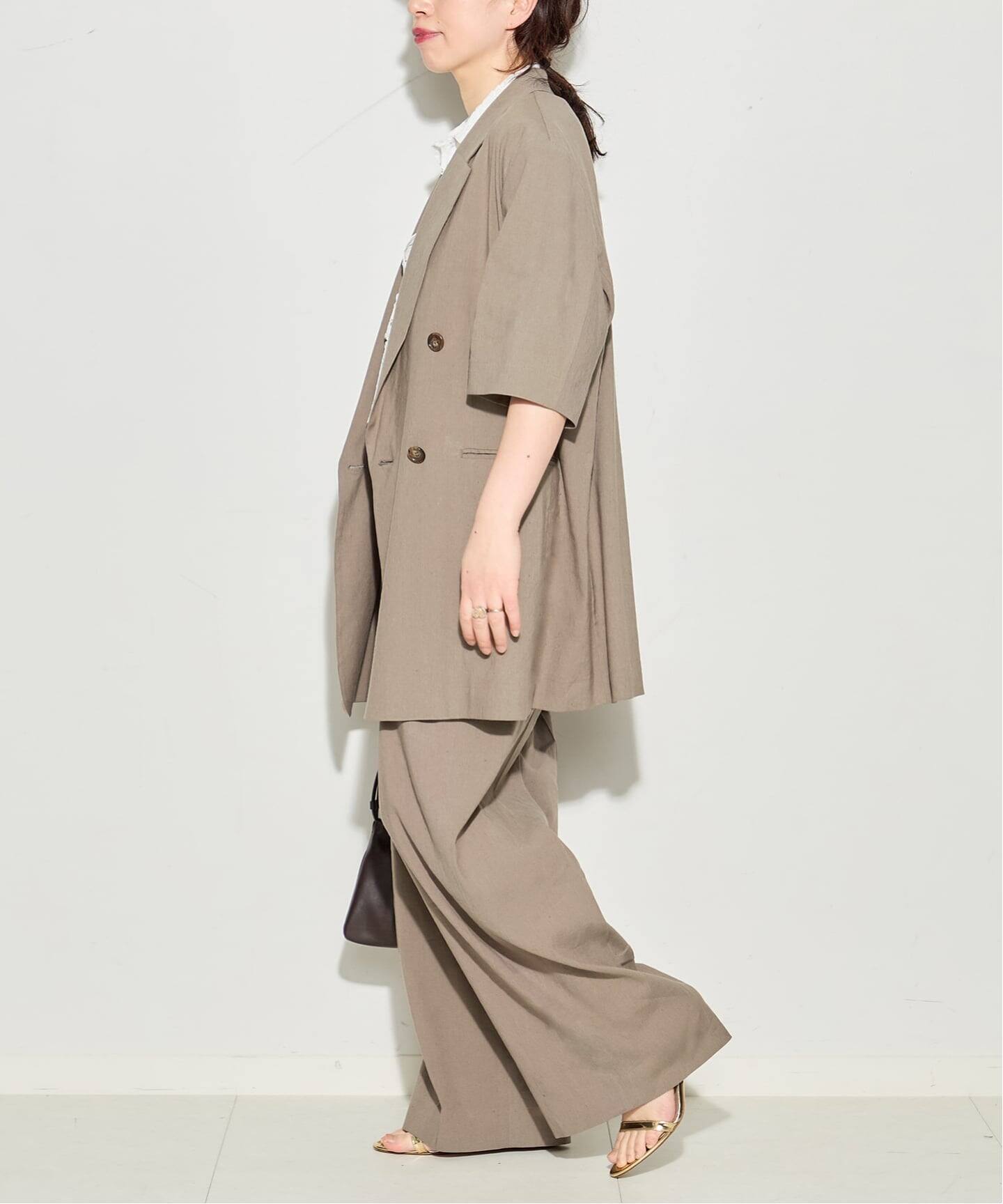 バイオリネン ワイドタックパンツ（スラックス）｜JOURNAL STANDARD L