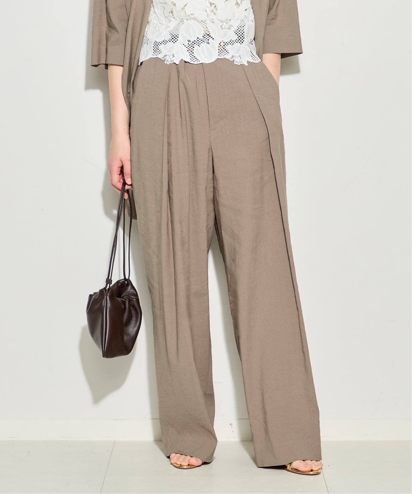 バイオリネン ワイドタックパンツ（スラックス）｜JOURNAL STANDARD L