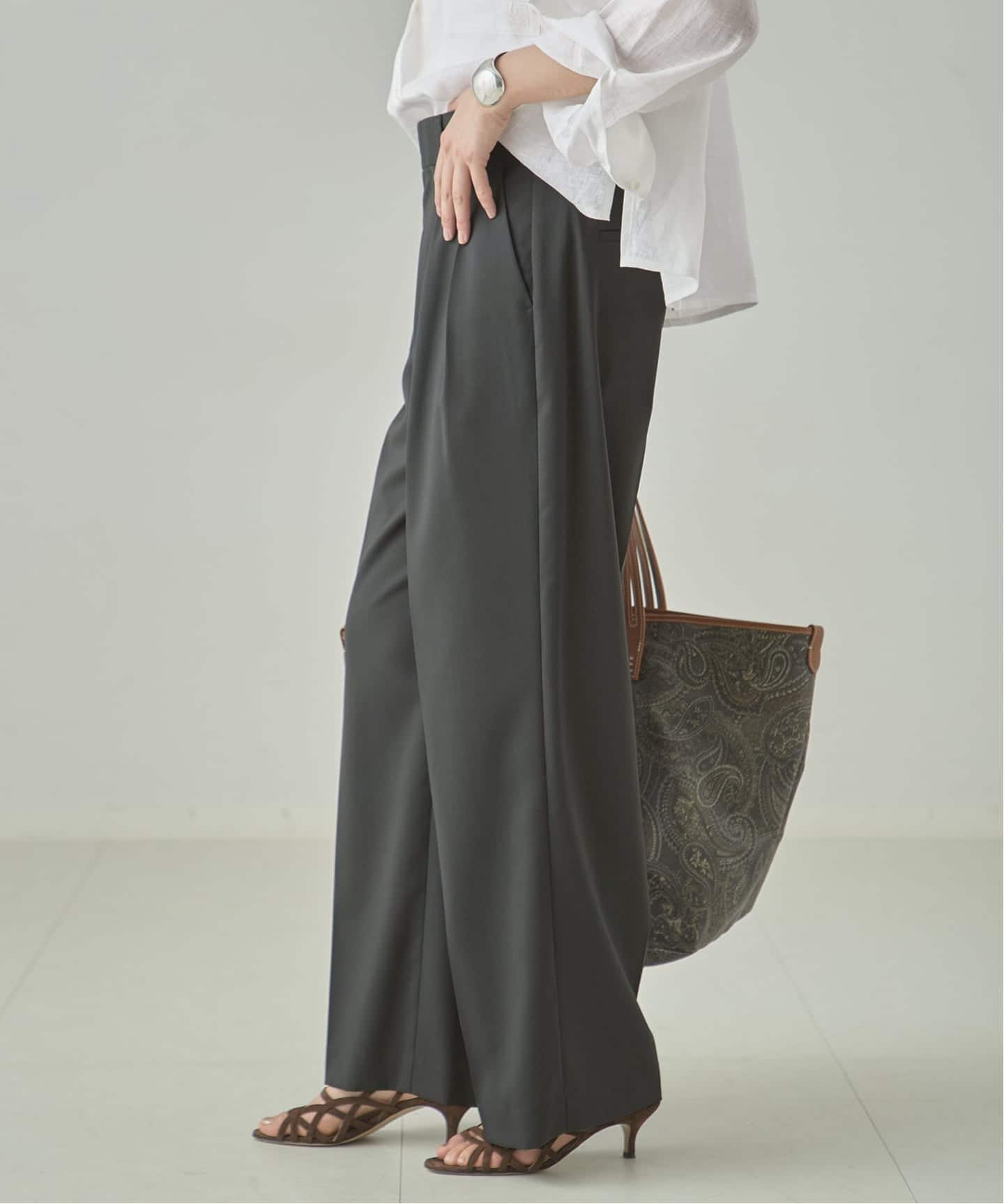 セットアップ可》POPLIN ダブルタックパンツ（スラックス）｜JOURNAL