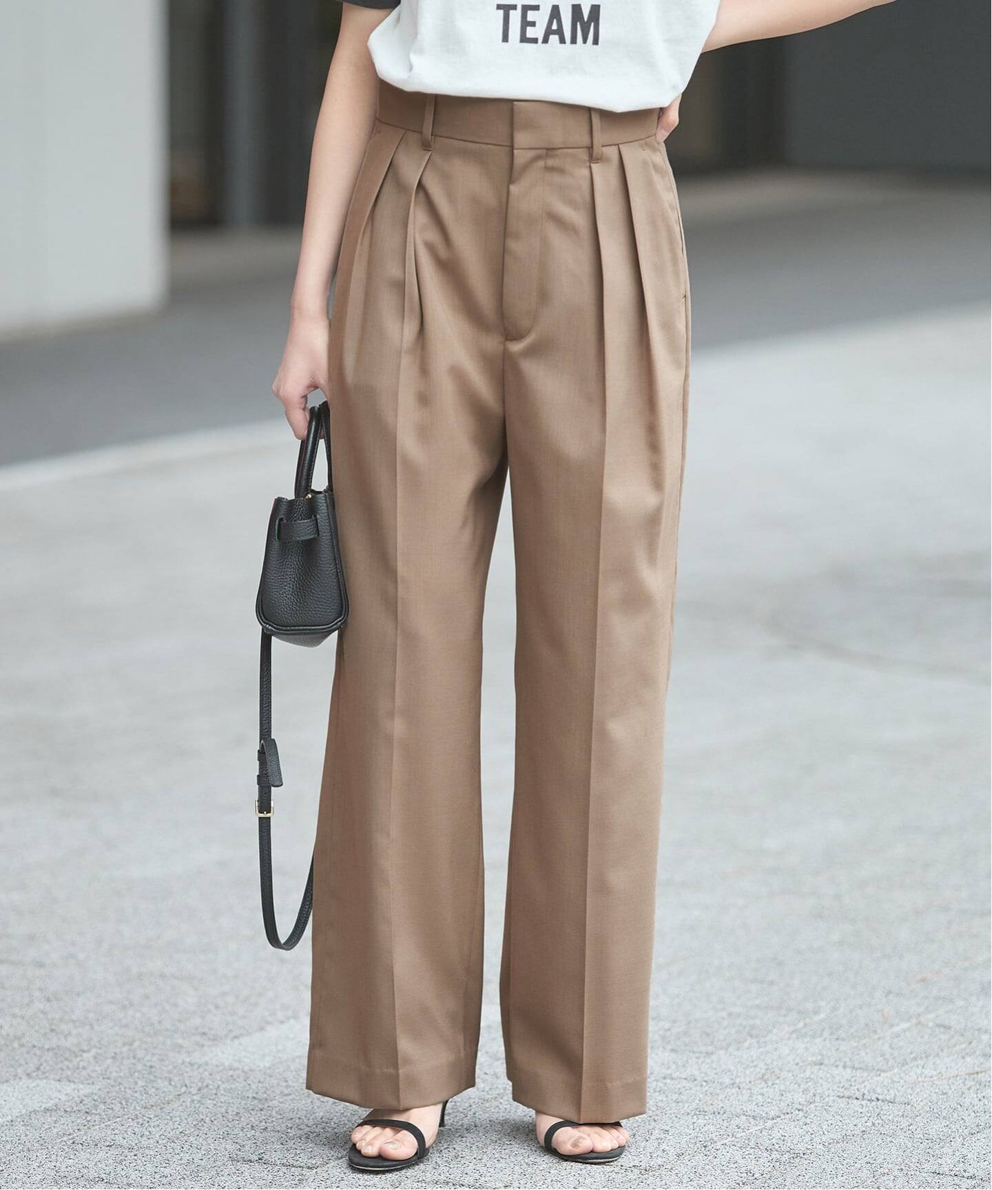 セットアップ可》POPLIN ダブルタックパンツ（スラックス）｜JOURNAL