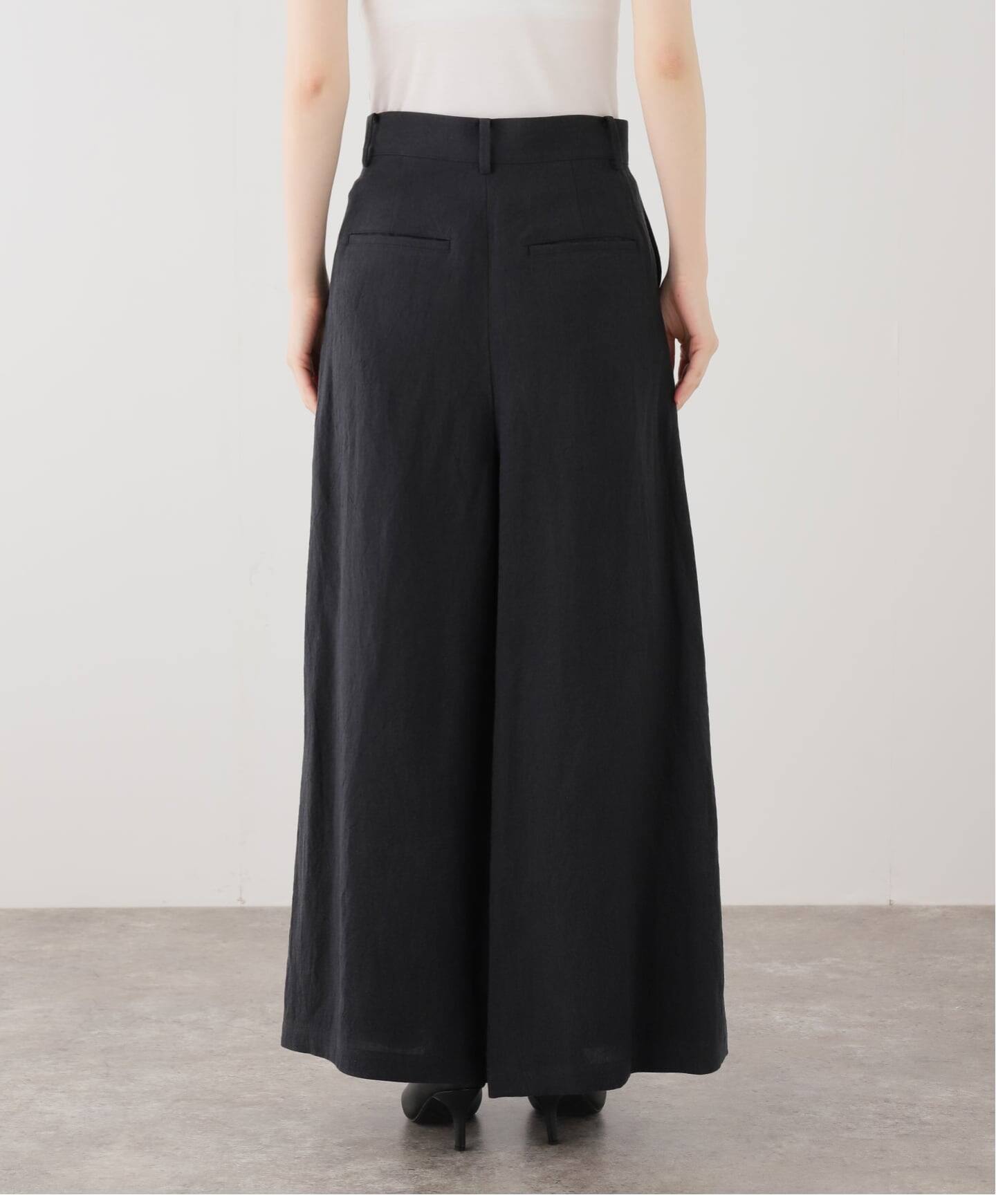 セットアップ可》トリプルリネンキュロットパンツ（スラックス